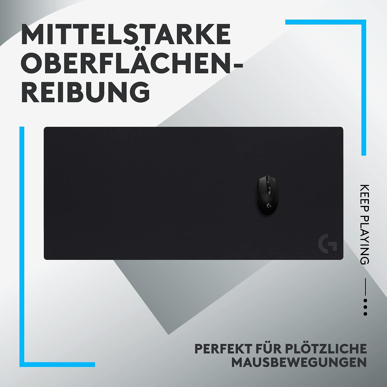 Thumbnail 2 de Logitech G G840 XL Gaming-Mauspad (900 x 400 x 3 mm) – optimiert für Sensoren, rutschfest, Schwarz