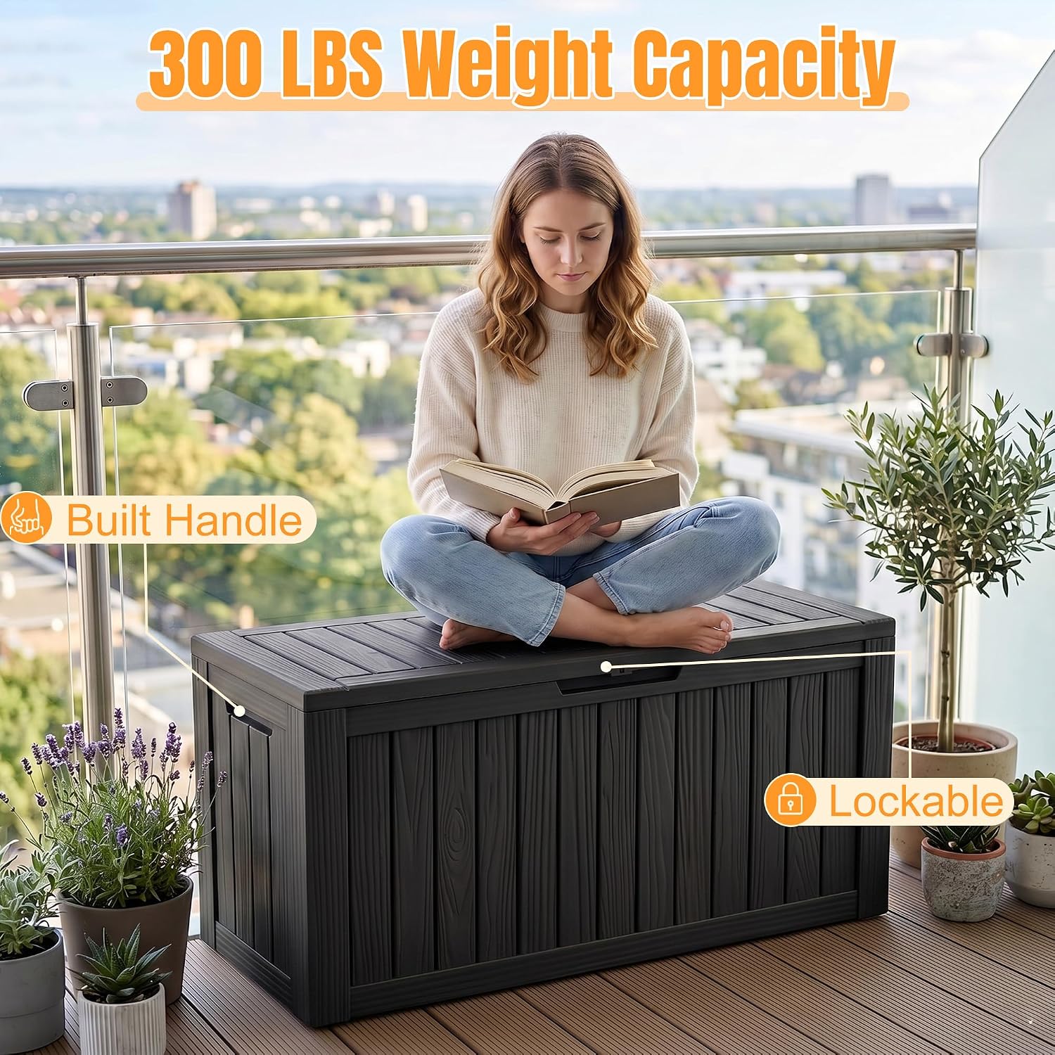 Detalle 2 de Outdoor Storage Box 140-Gallon Deck Box