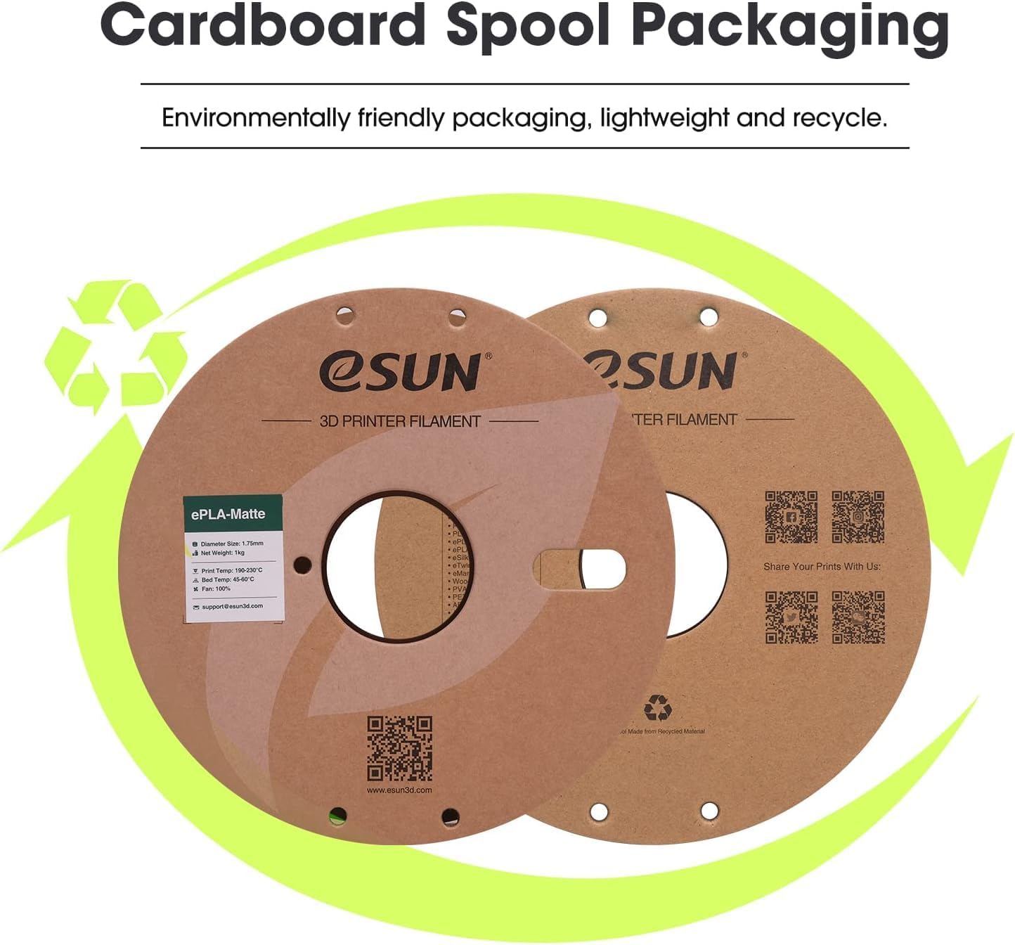 Thumbnail 6 de eSUN PLA Opaco 1,75 mm 1 kg — Nero profondo 🖨️