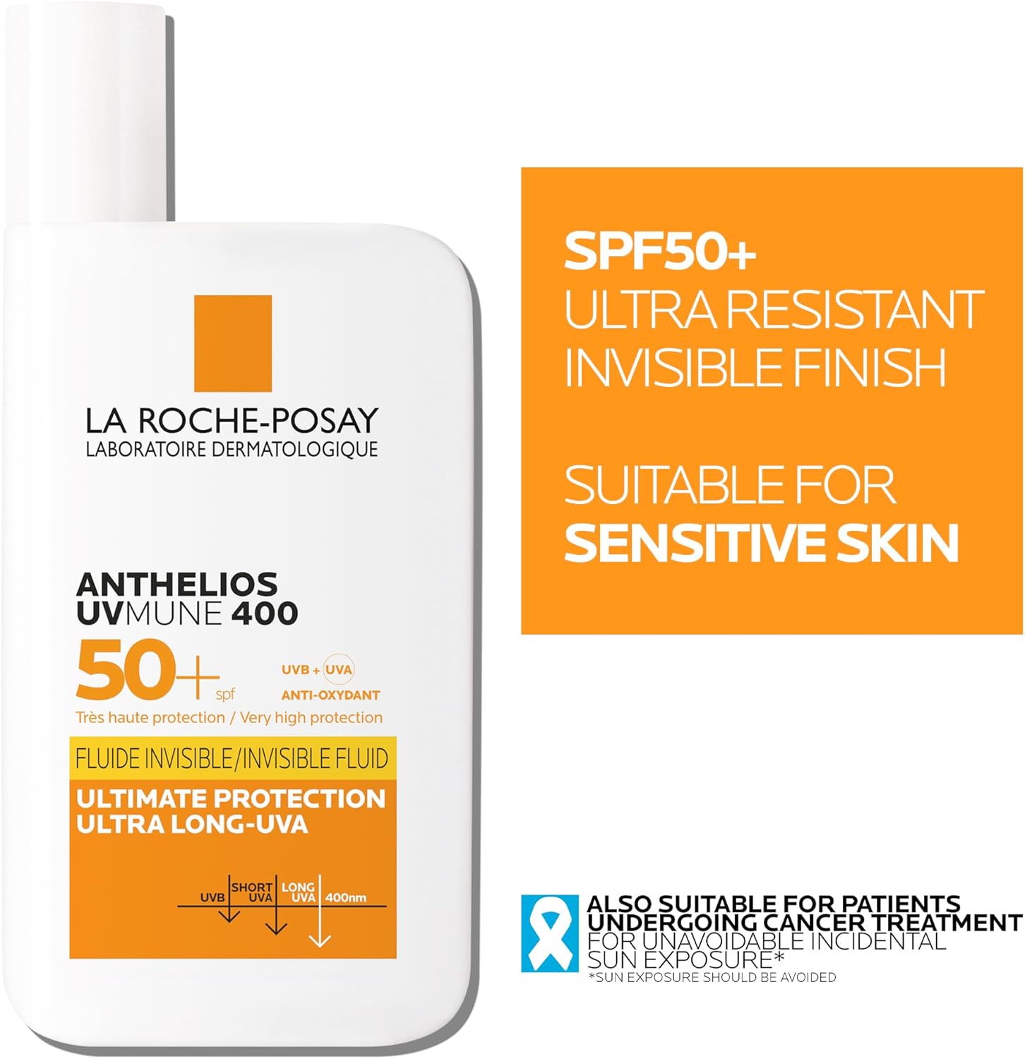 Thumbnail 5 de La Roche-Posay Anthelios UVmune 400 Invisible Fluid SPF50+ 50ml — practical sun protection for sensitive skin