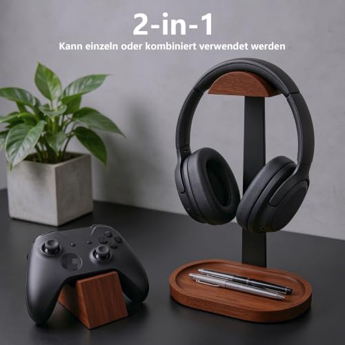 Detalle de Headset-Halterung Tisch DGVOOSX | Kopfhörerständer mit Gaming Controller Halter
