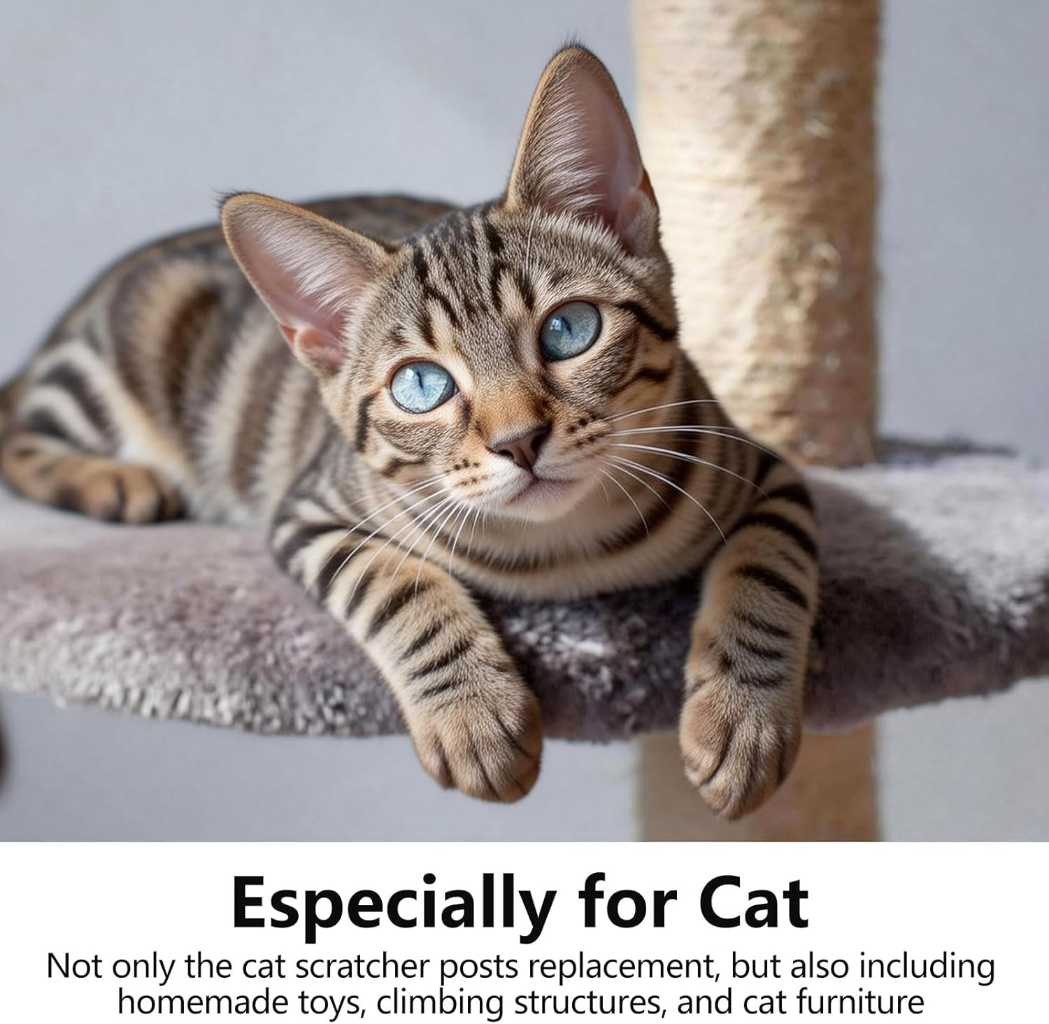 Detalle de Natural Sisal Rope for Cat Scratcher — 20m x 6mm