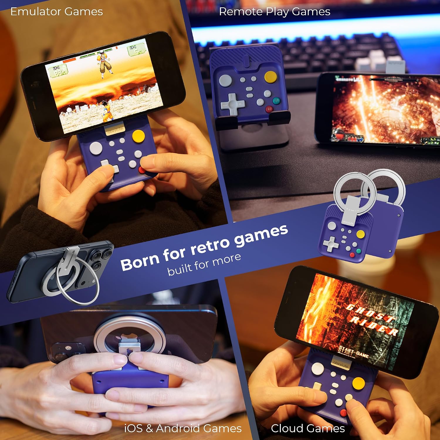 Thumbnail 6 de abxylute M4 Snap-On Mobile Gaming Controller for Android & iPhone – Ultra-Portable Retro Gamepad