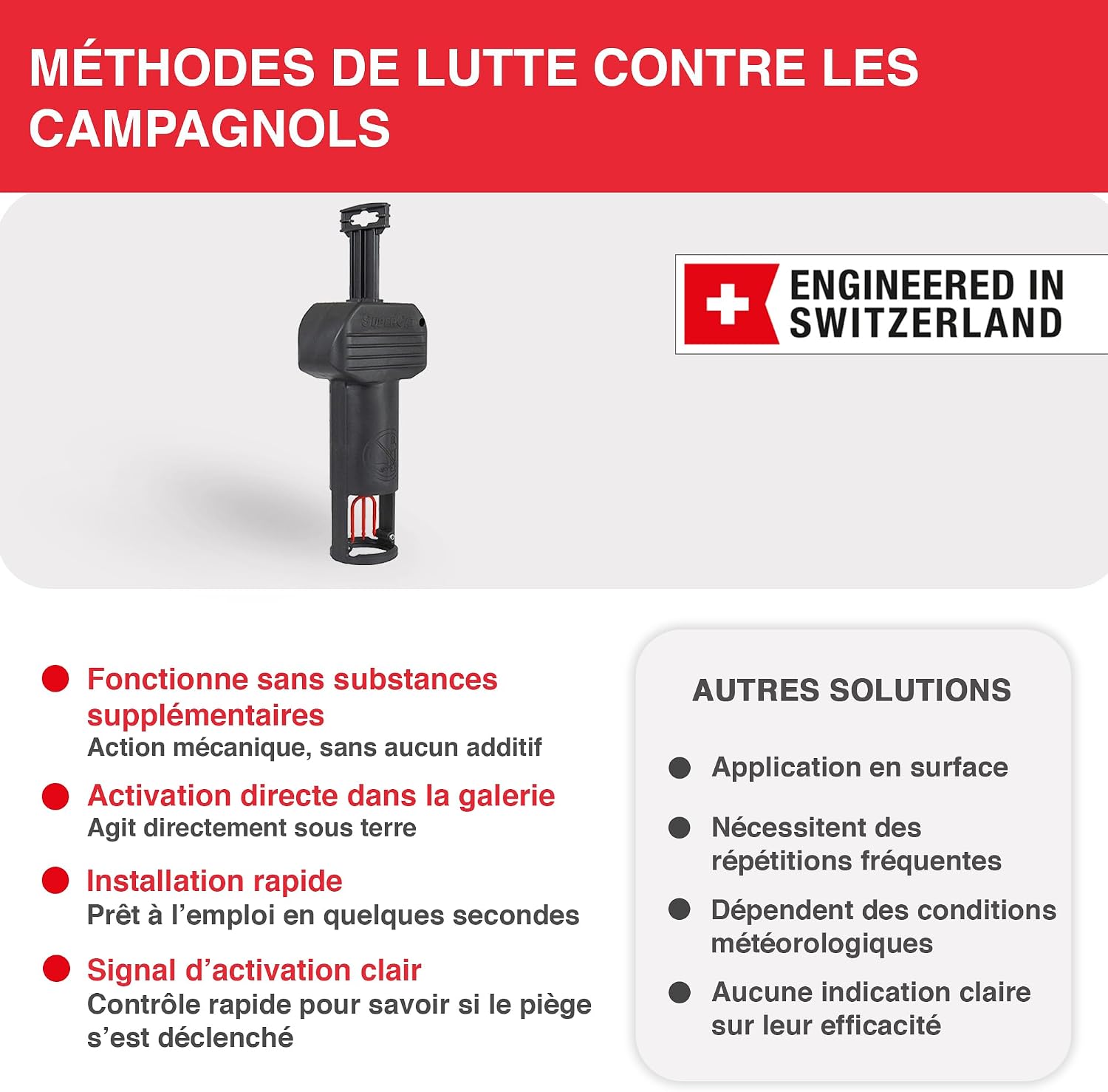 Thumbnail 5 de SWISSINNO Piège à campagnols Pro SuperCat – Piège efficace pour rats des champs et campagnols (2 pièces)