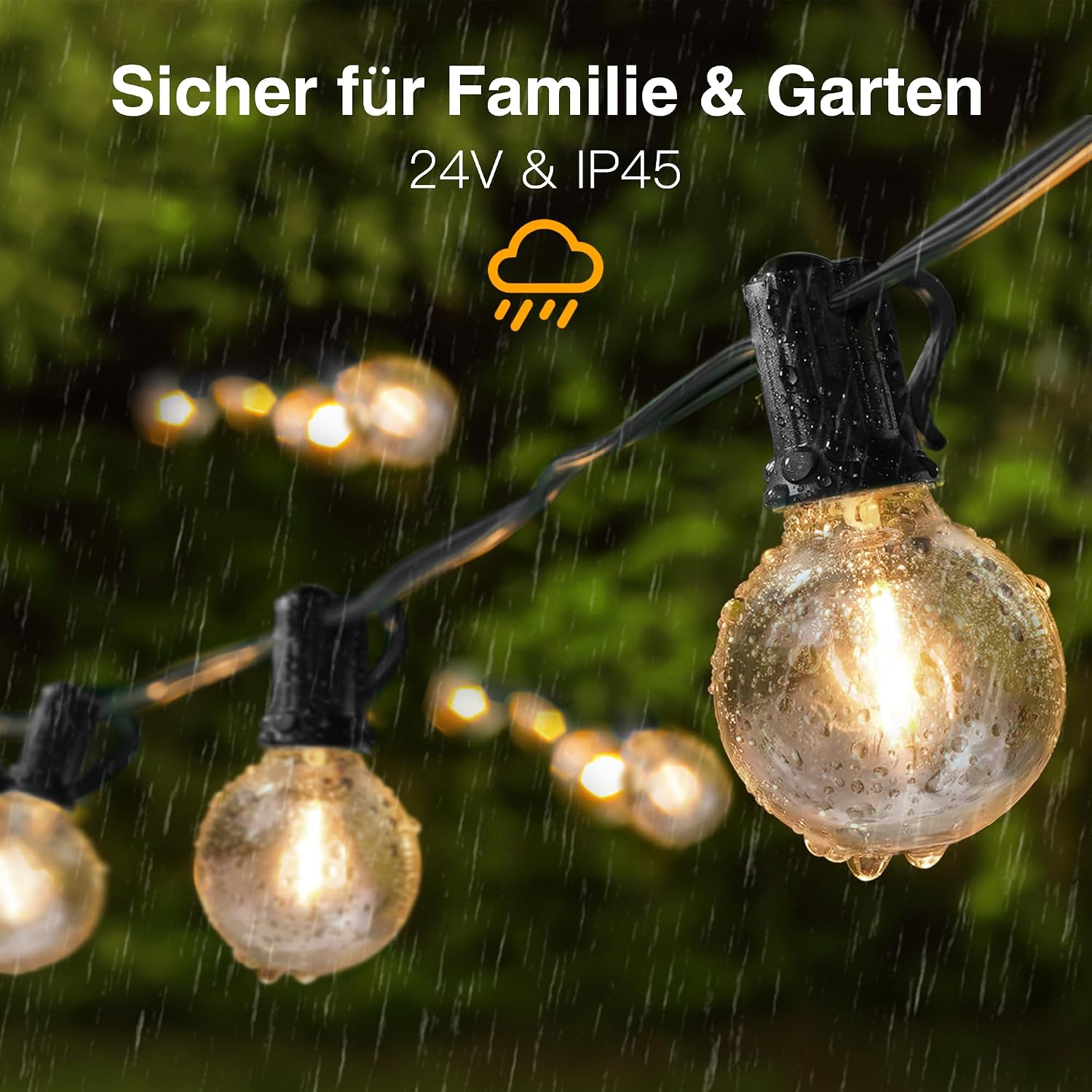 Thumbnail 5 de Ollny NYC025A lichtslinger voor buiten, 20 m, dimbaar en IP45