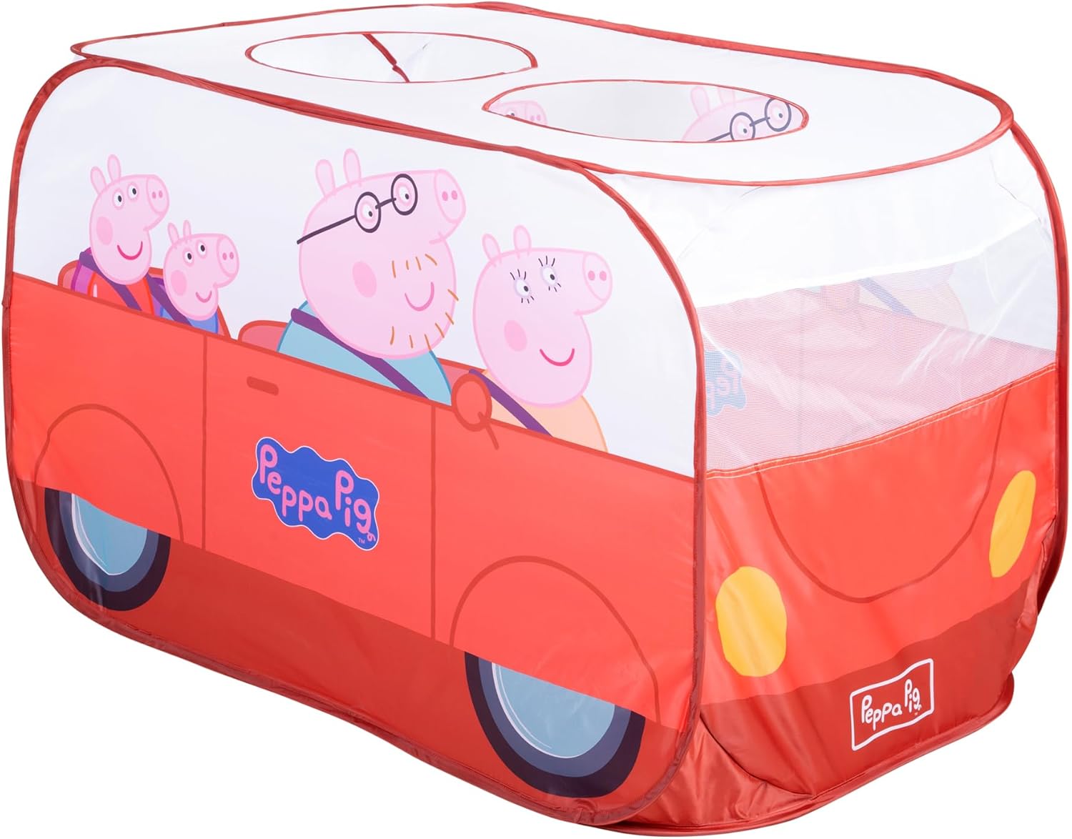 Detalle de roba Pop-Up Spielzelt Peppa Pig – Autoform, 75 × 75 × 120 cm, indoor & outdoor