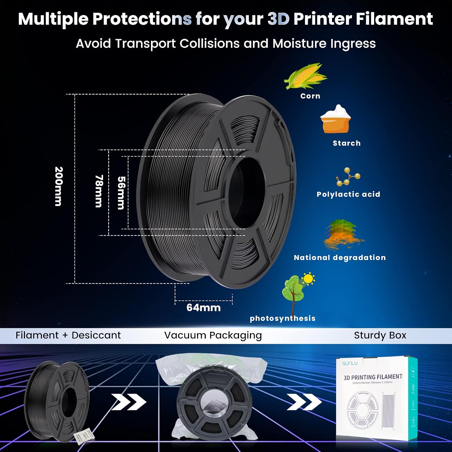 Thumbnail 6 de SUNLU PLA+ Filament 1.75mm