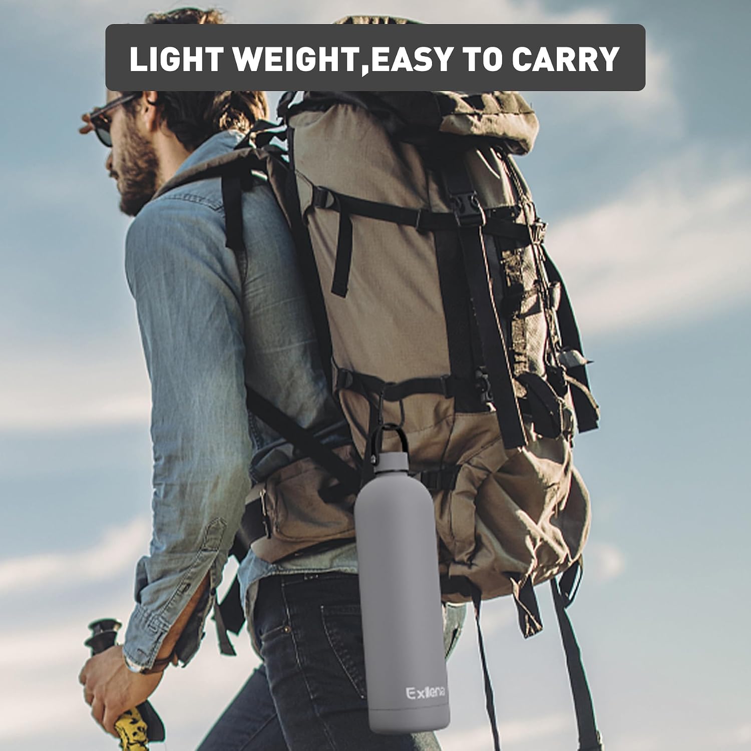 Detalle de Exllena insulated water bottle 1.5L
