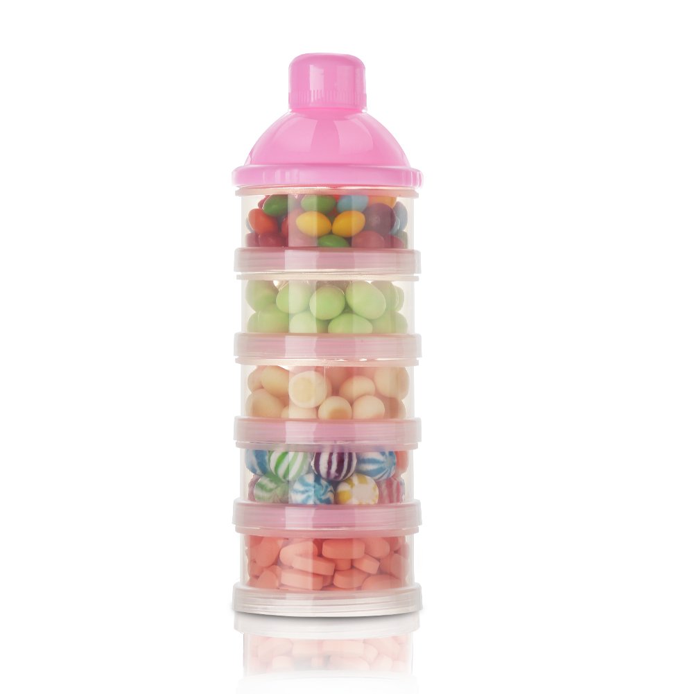 Detalle de Accmor 5-Compartment Formula Dispenser, Stackable BPA-Free PP Container