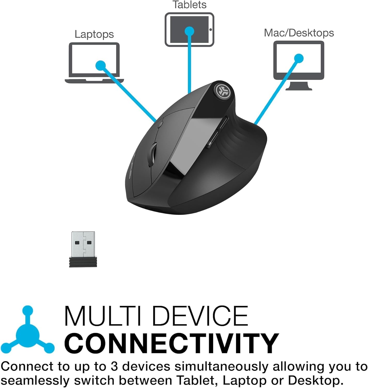 Thumbnail 2 de JLab JBuds Ergo Mouse Ergonomico Wireless
