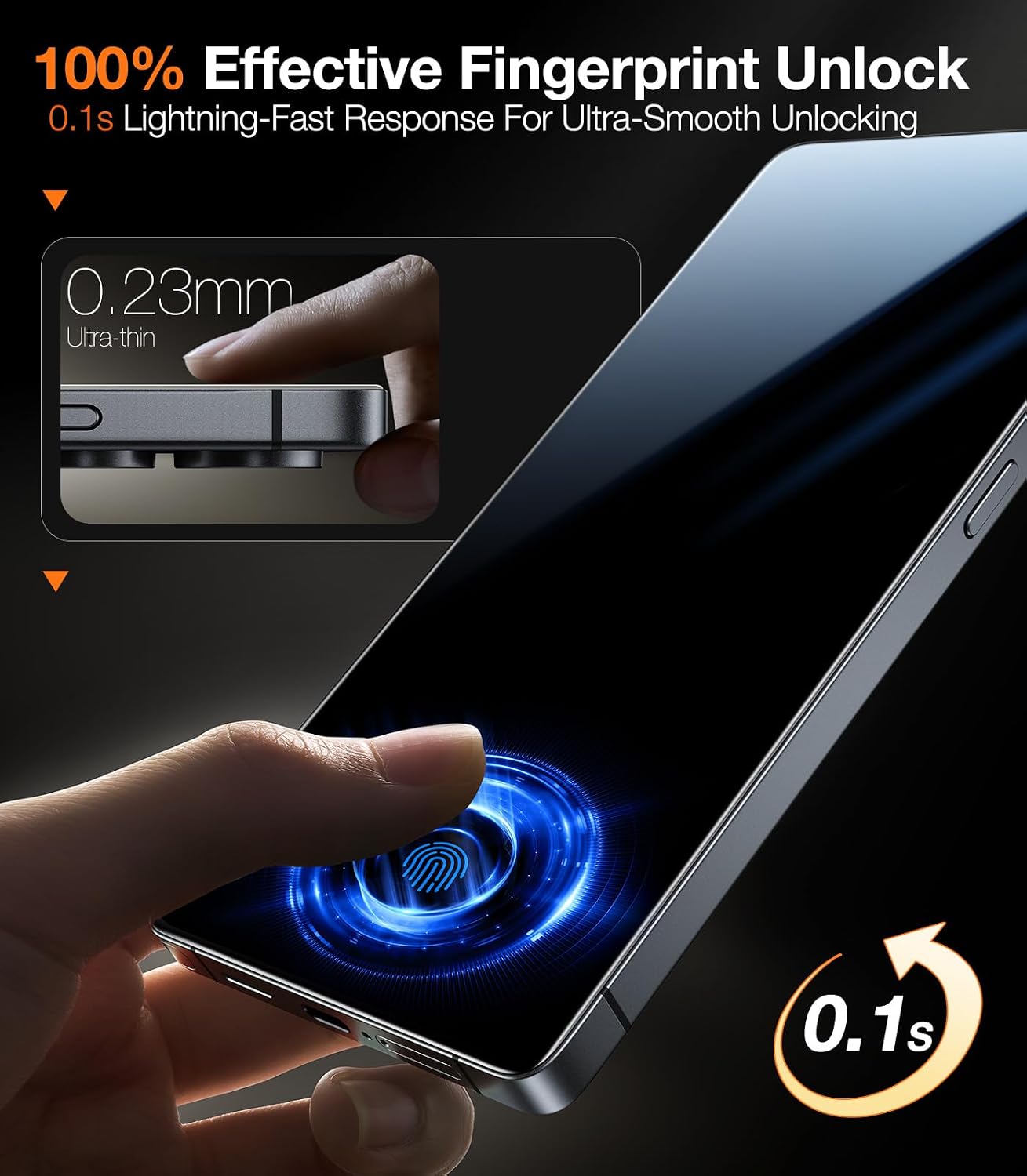 Thumbnail 3 de TORRAS for Samsung S25 Ultra Tempered Glass Screen Protector (2 Pack) with fingerprint-friendly tech