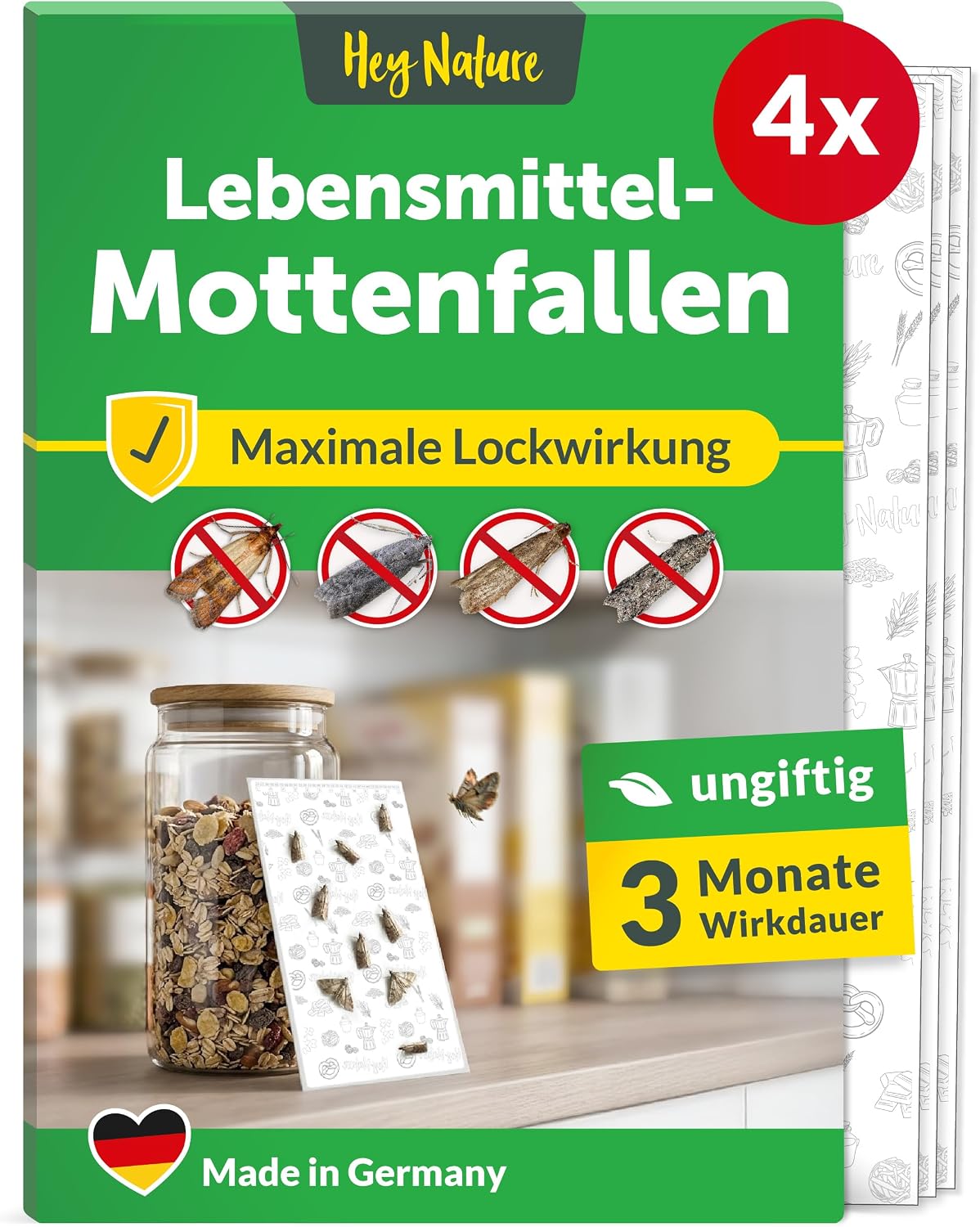 Thumbnail 6 de Hey Nature Lebensmittelmotten Falle, 12 Stück – insektizidfrei, geruchlos und einfach anzuwenden