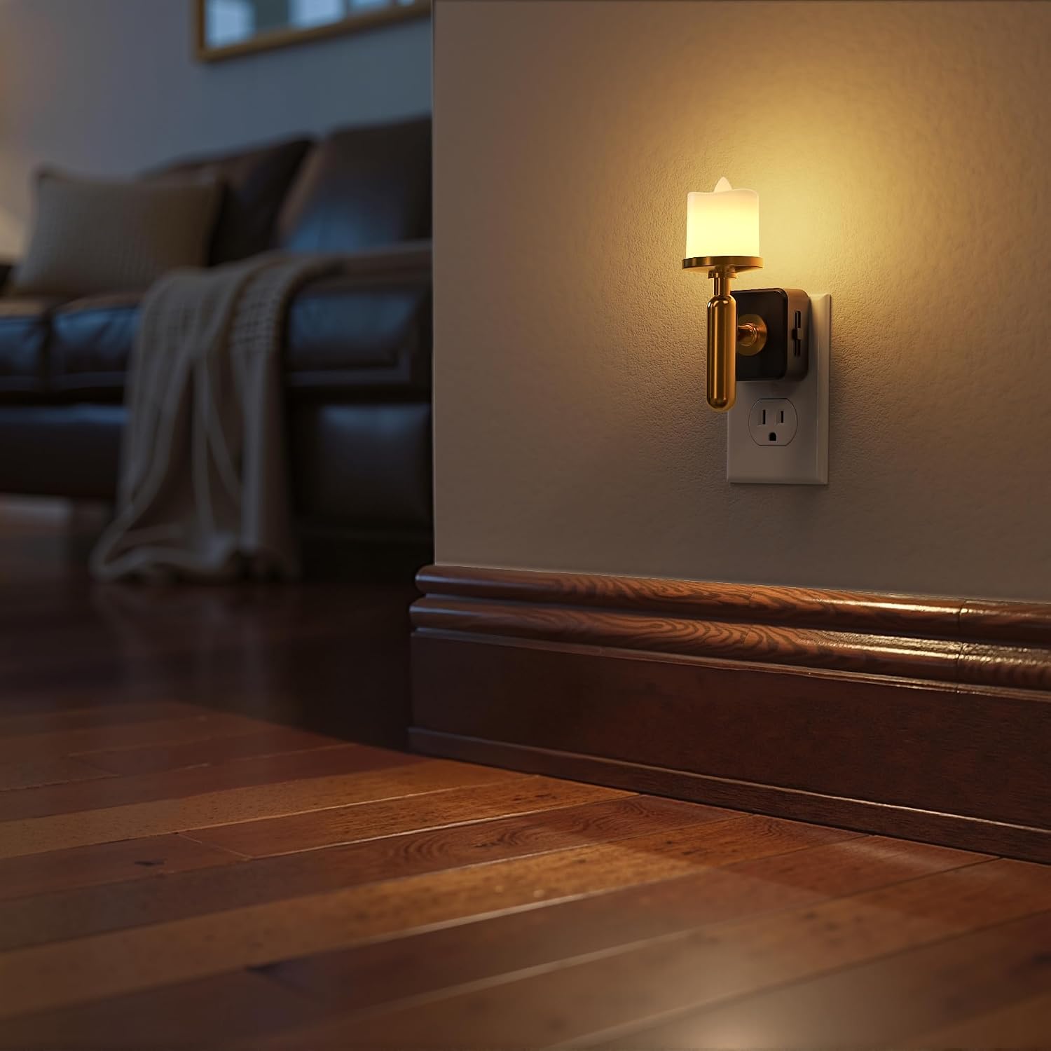 Detalle de Briignite plug-in night light, 0–100 lumens