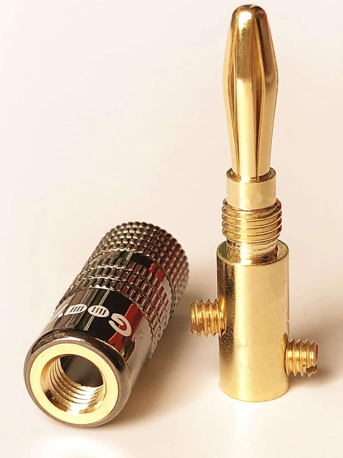 Detalle de Goaycer 4mm gold banana plugs 12 pcs