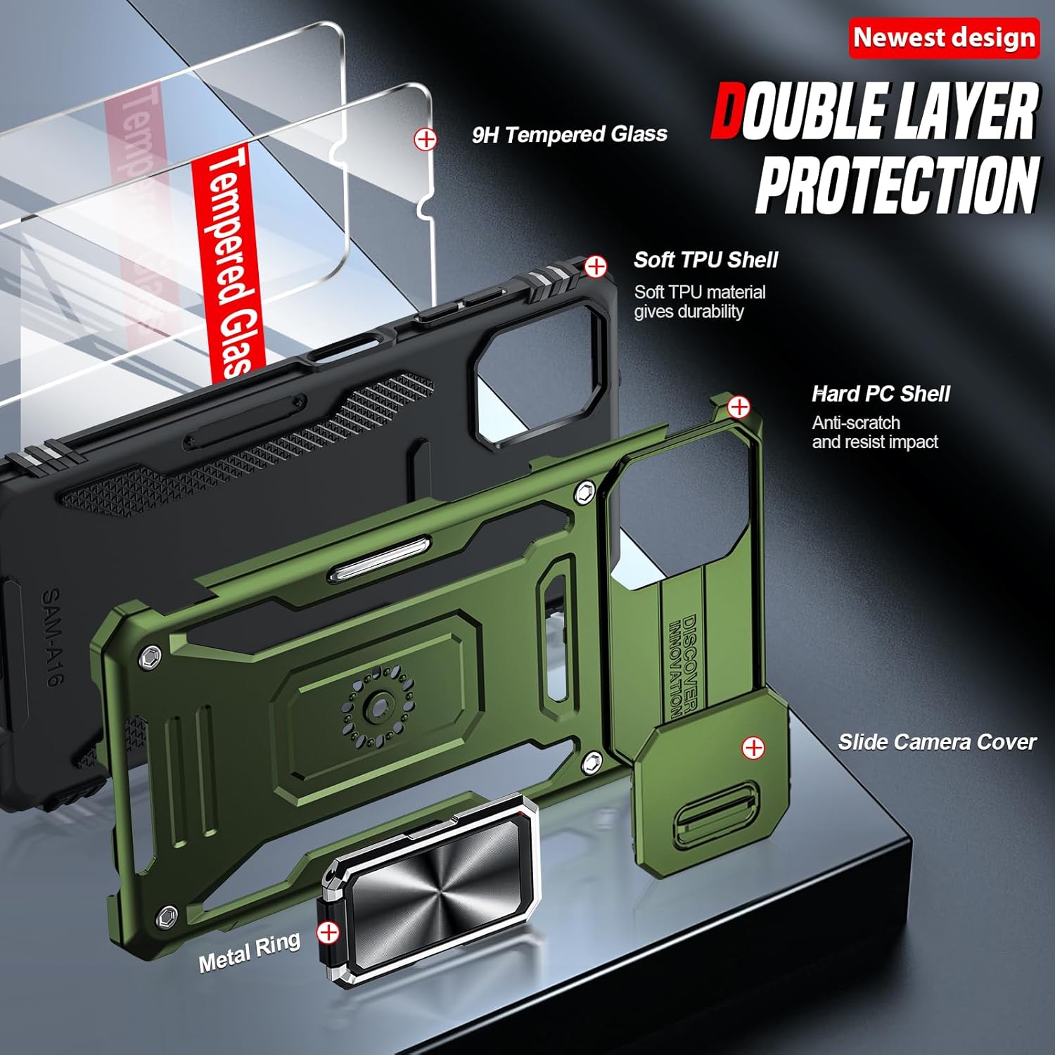 Thumbnail 1 de LeYi Galaxy A06 tough armour case