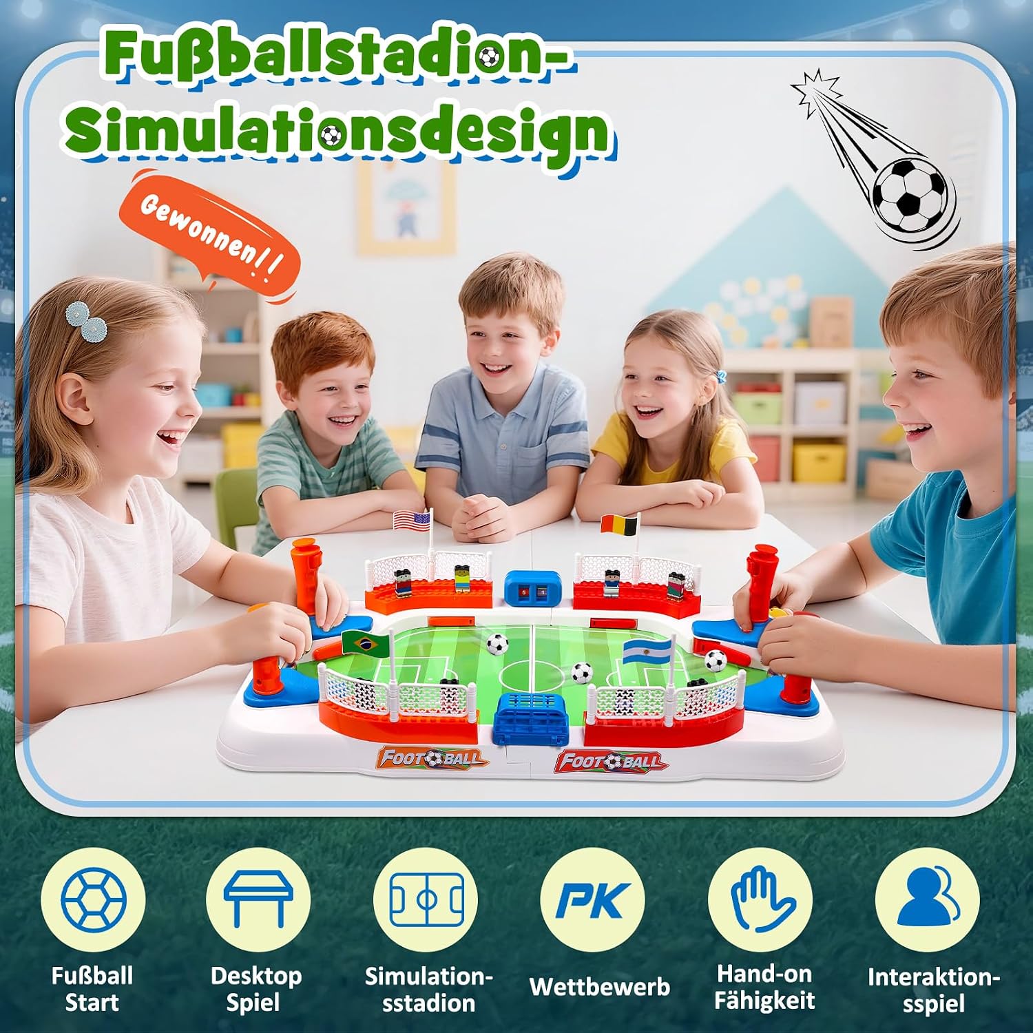 Thumbnail 3 de Tischkicker Kinder Spielzeug Fußball
