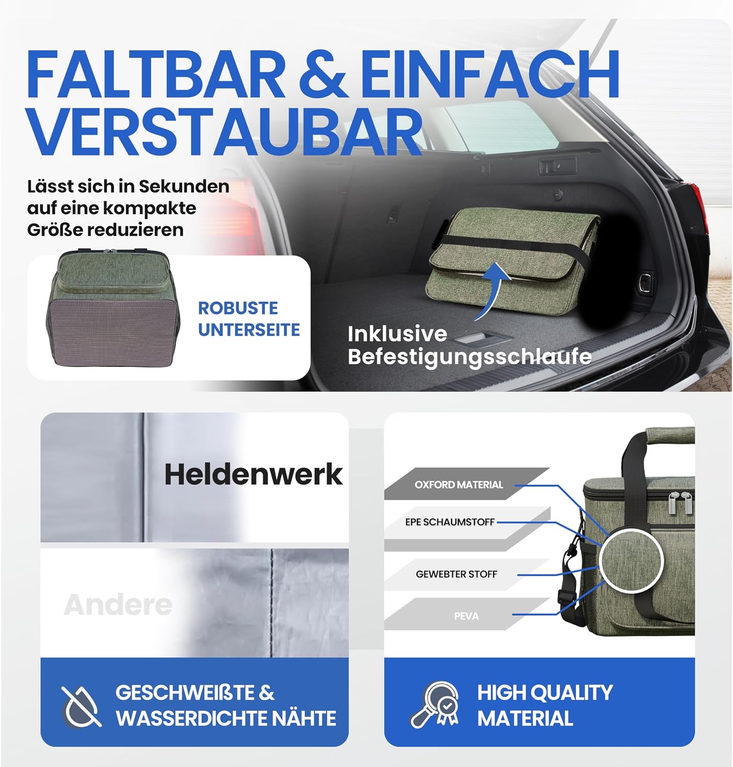 Thumbnail 6 de HELDENWERK® Kühltasche groß faltbar – 12h Kühlleistung, wasserdicht & auslaufsicher