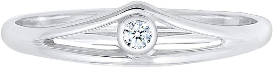 Detalle 2 de Elli DIAMONDS Ring Geo mit Diamant 0,03 ct. đ