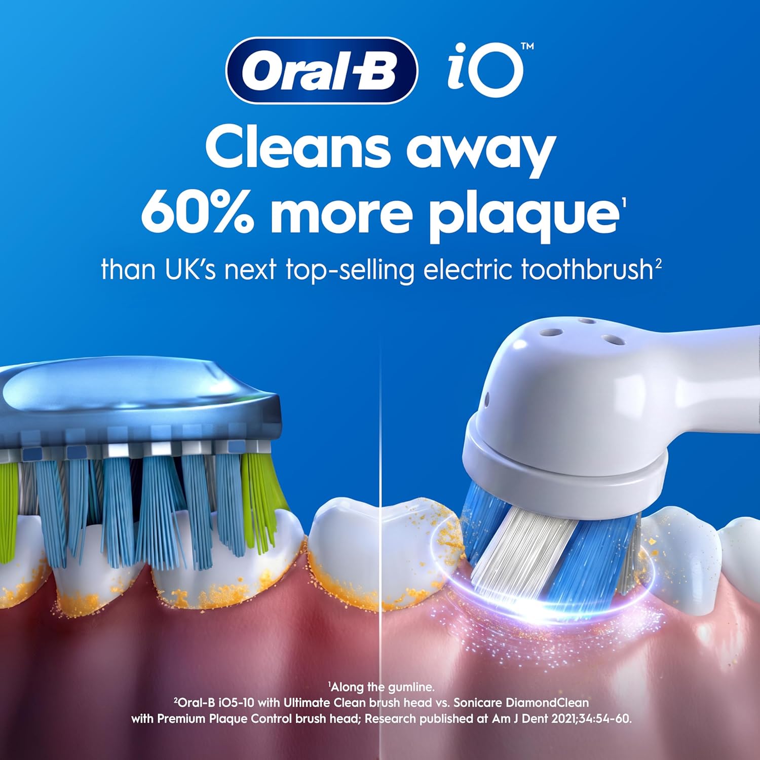 Thumbnail 6 de Oral-B iO2 electric toothbrush (Calm Pink) with Gentle Care head, travel case and 2-pin plug
