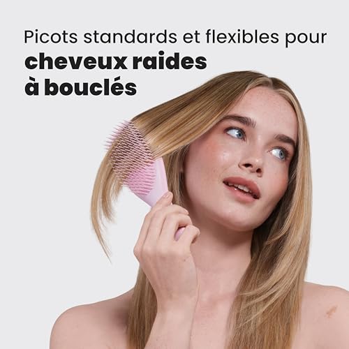 Detalle de Tangle Teezer Ultimate Detangler – Brosse à Cheveux Démêlante 2 niveaux, Rose Millennial