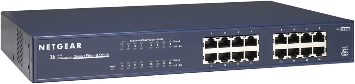 Thumbnail 6 de NETGEAR Switch Gigabit Ethernet a 16 porte GS316, desktop o a parete