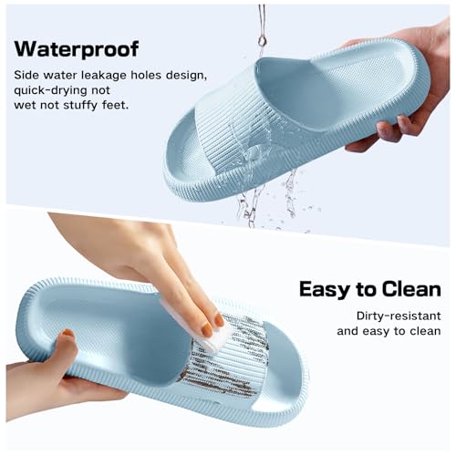 Thumbnail 6 de BAGHUY Cloud Sliders for Women & Men – Non-Slip EVA Cloud Slippers (Blue, UK 6-7)