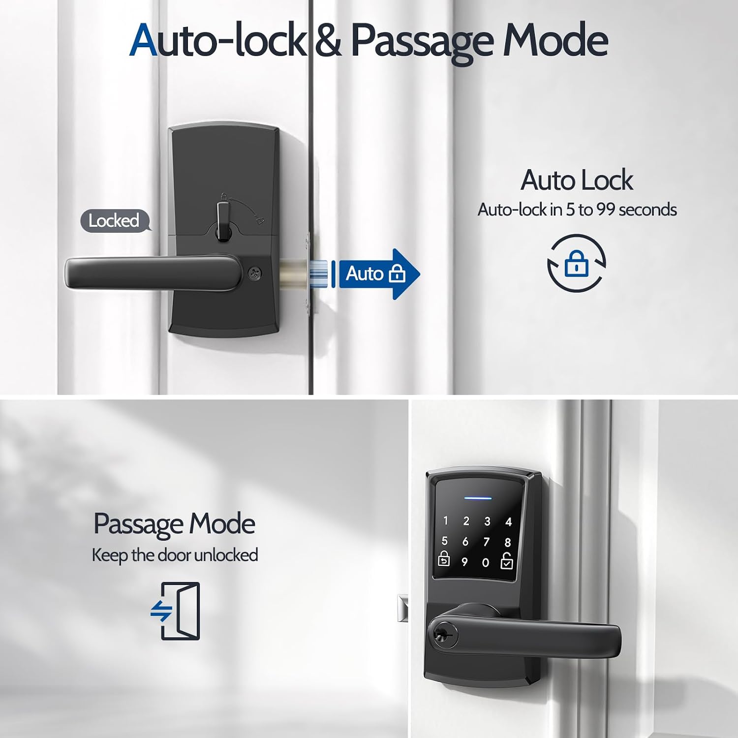 Detalle 2 de Nyboer Keypad Door Lock with Handle