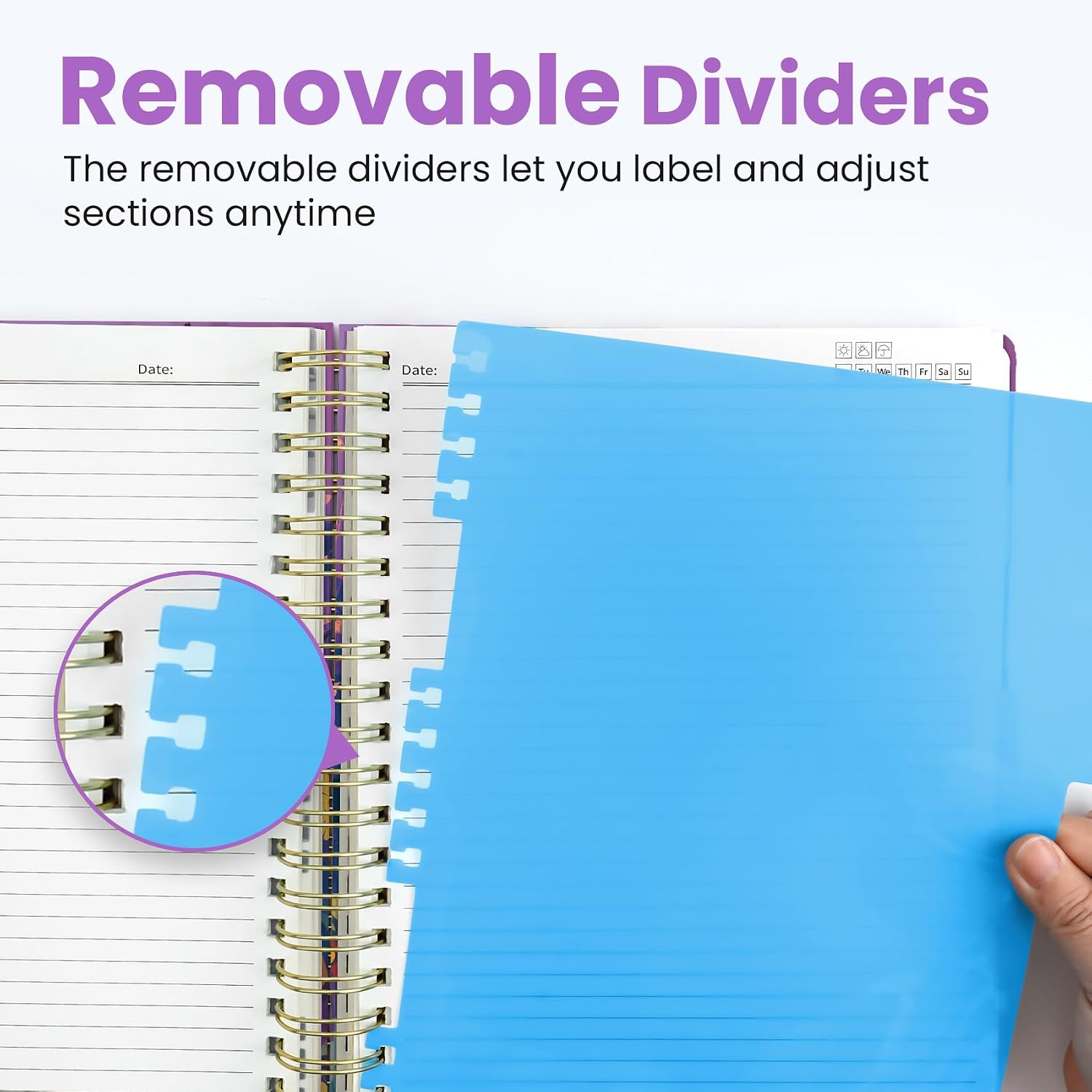 Detalle 2 de ZOTIA Fable Grove 5-Subject Spiral Notebook, 280 Pages, Removable Dividers