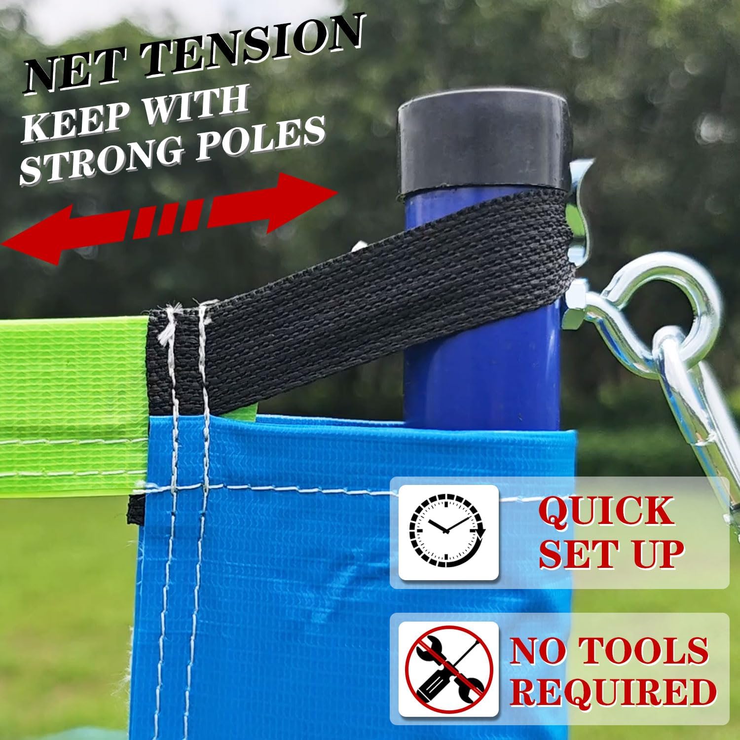 Detalle de Zdgao Outdoor Portable Adjustable Volleyball Net System: Complete Practice Kit