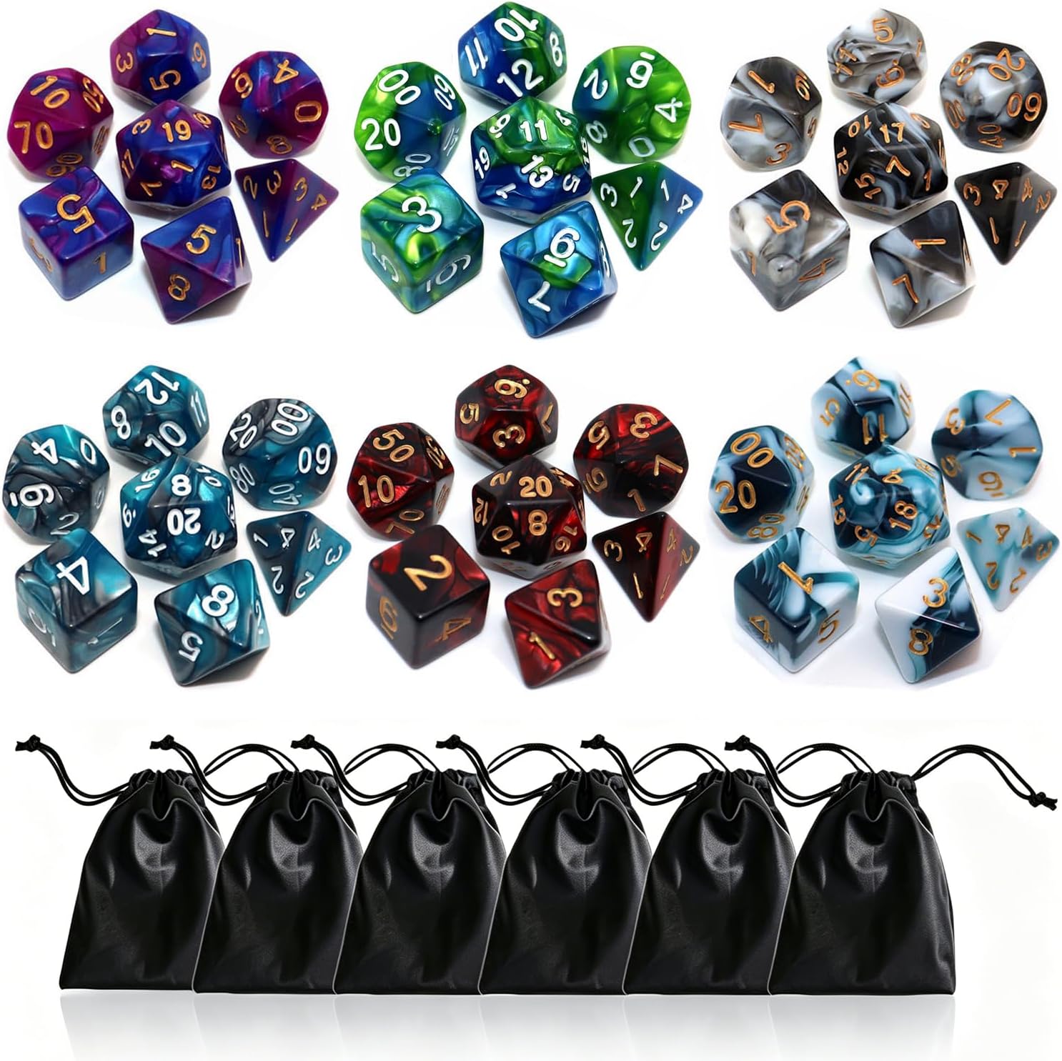 Thumbnail 6 de Polyhedral DND Dice Set 42‑Piece 6 Pack