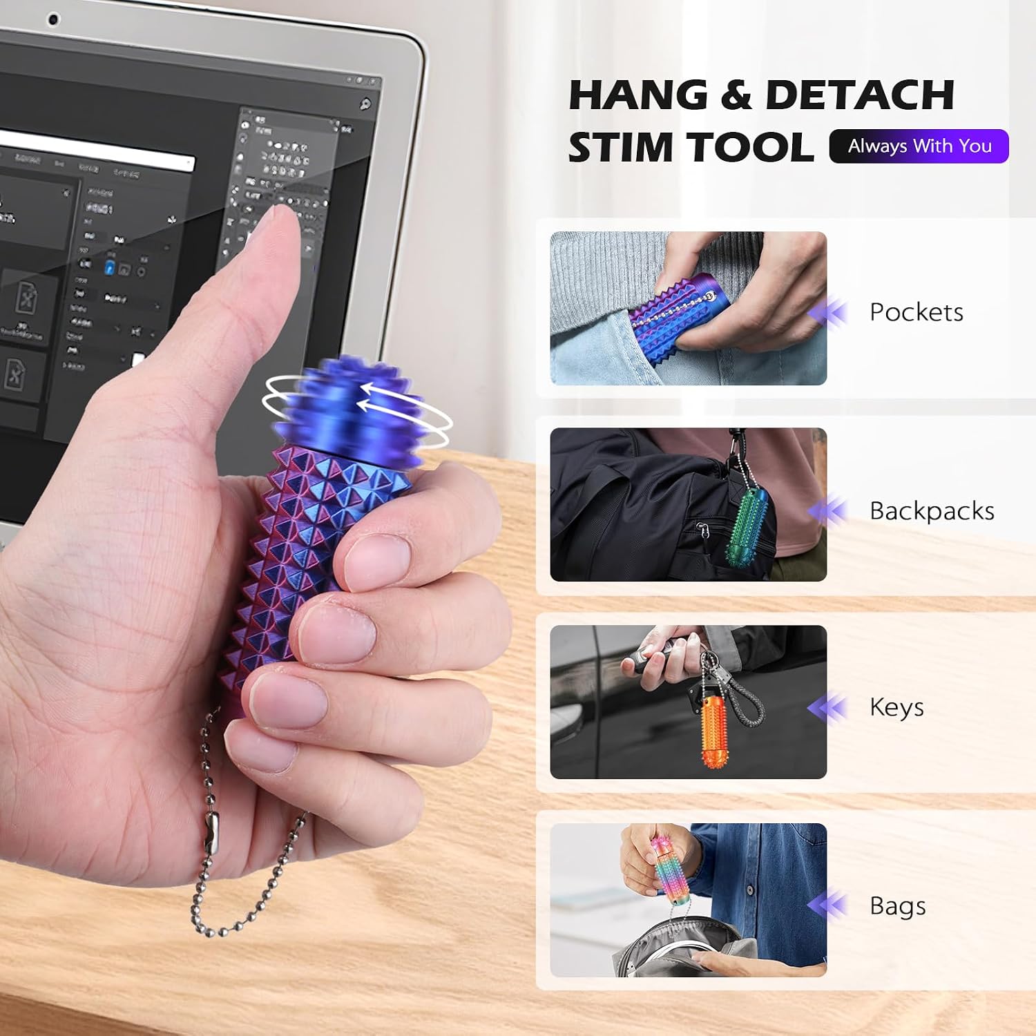 Thumbnail 3 de Little Ouchies Pain Fidget 4PCS sensory spiky tool