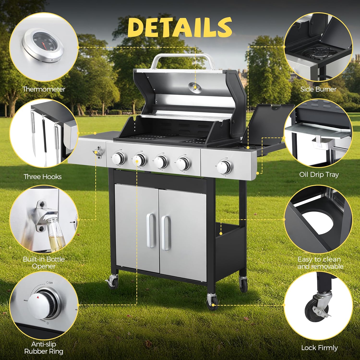 Thumbnail 6 de Ideamaxx Propane Grill and Griddle Combo