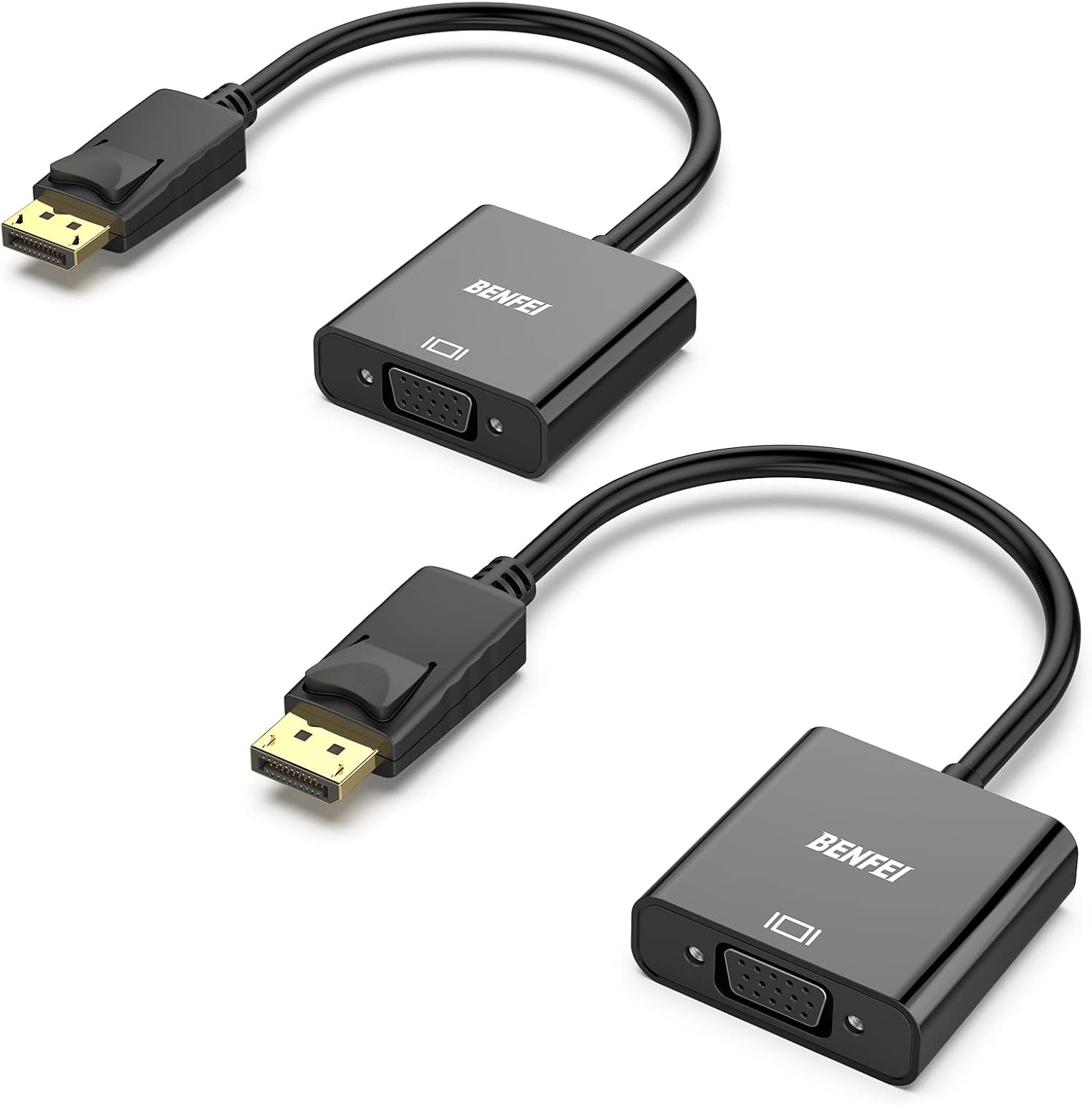 BENFEI Adattatore DisplayPort a VGA unidirezionale (2 confezioni) fino a 1080p 60 Hz