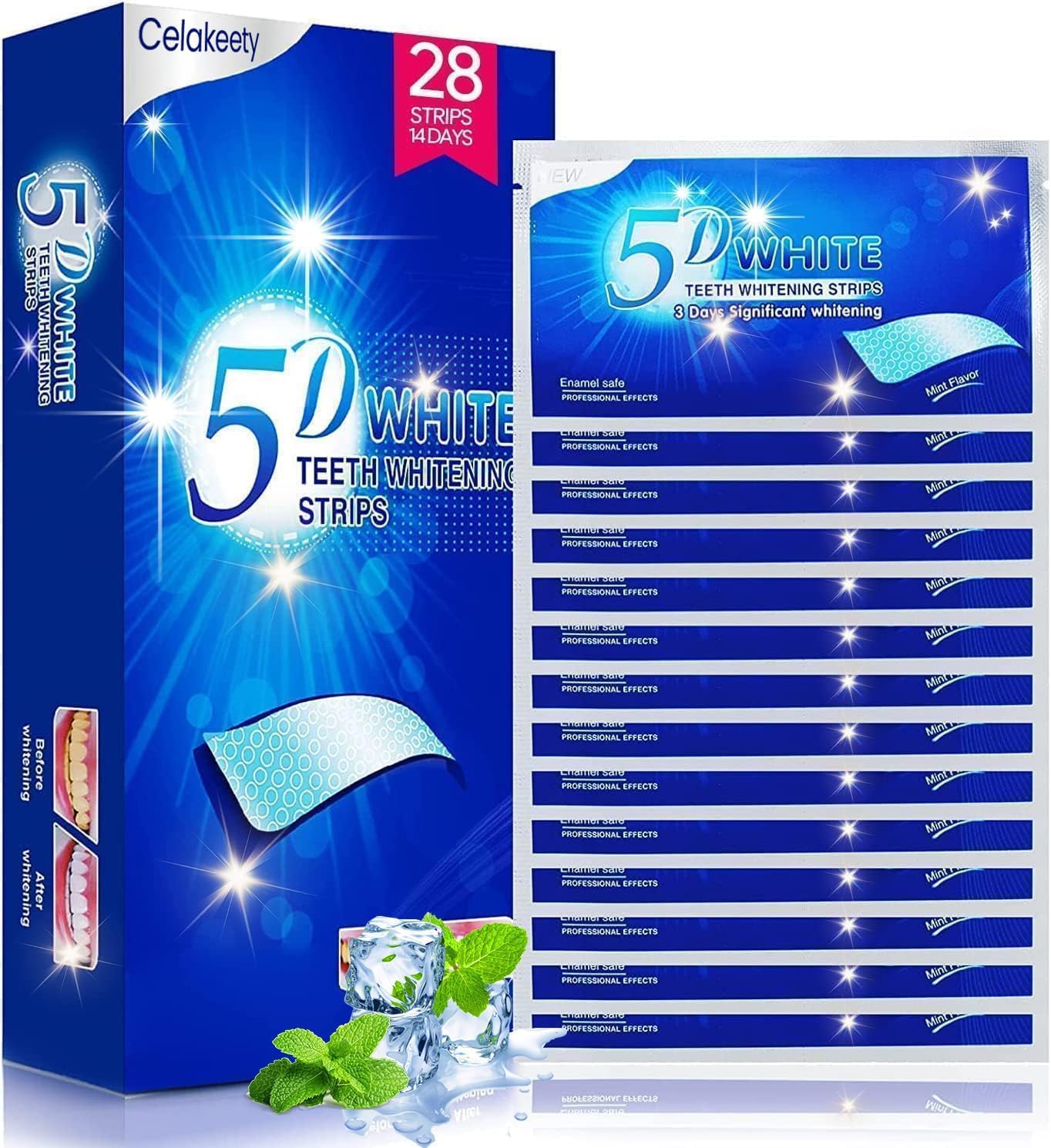 Teeth Whitening Strips 28-pack — Non‑Sensitive Kit 🪥