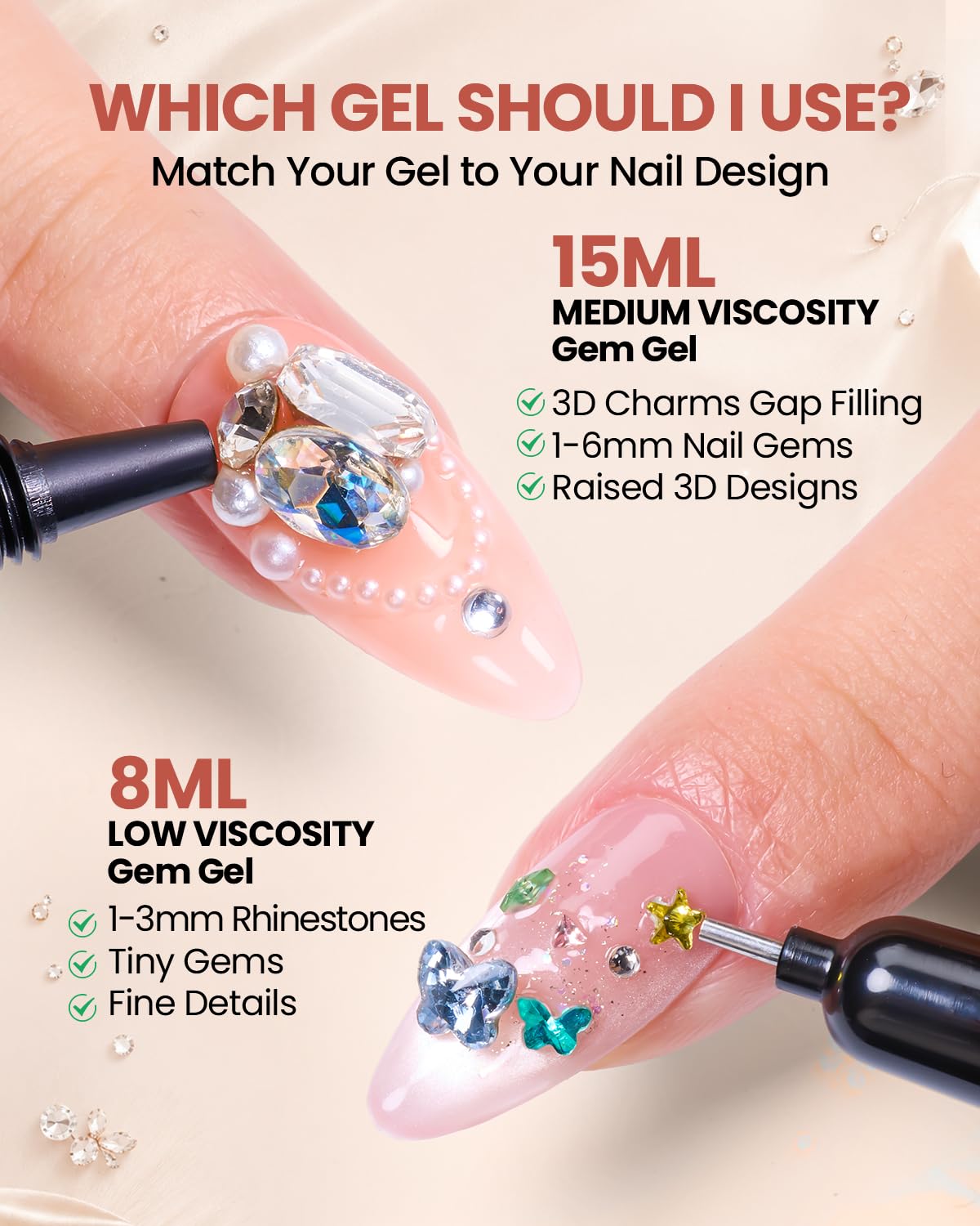 Thumbnail 2 de Makartt Nail Rhinestone Glue Set 15ml