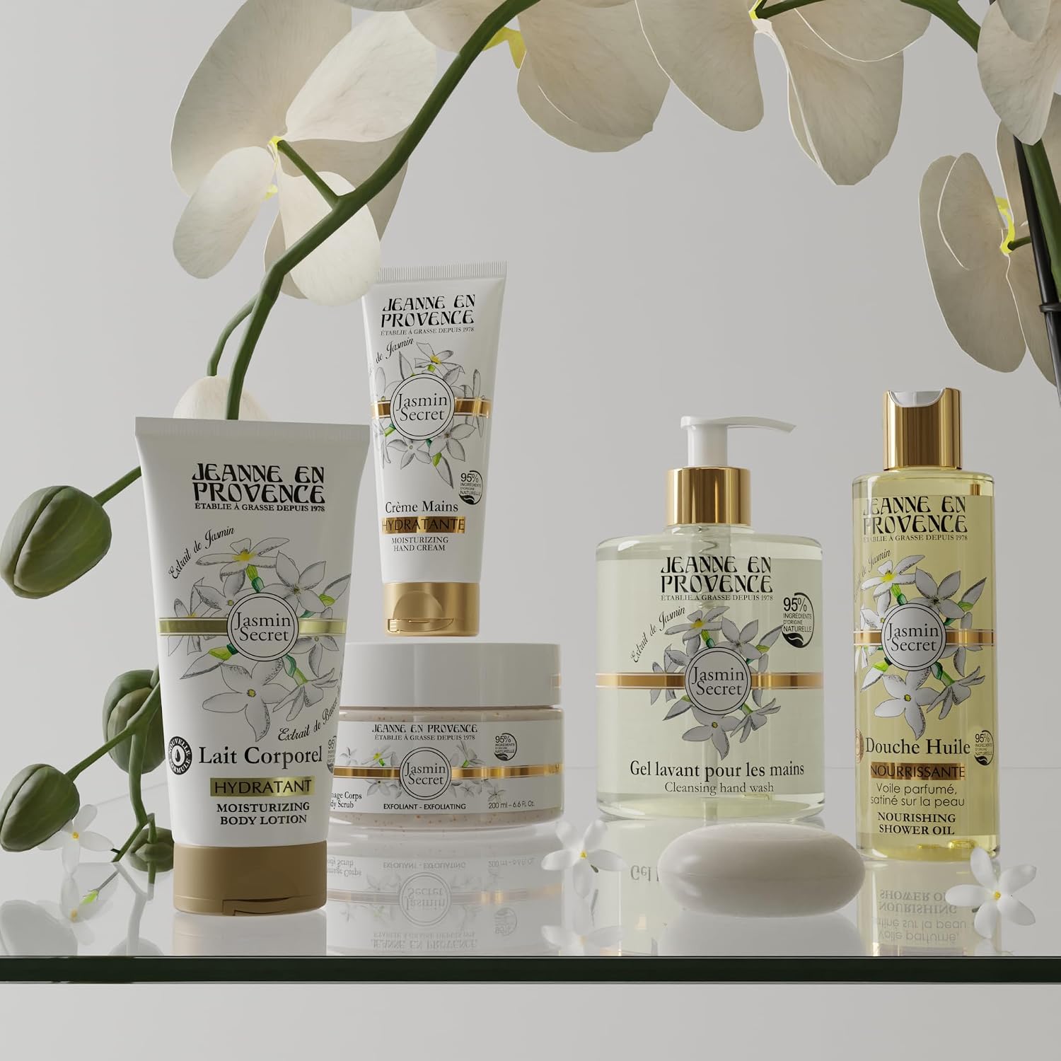 Thumbnail 3 de Jeanne en Provence kroppsmjölk, 200 ml – jasmin, sheasmör och 95 % naturligt ursprung