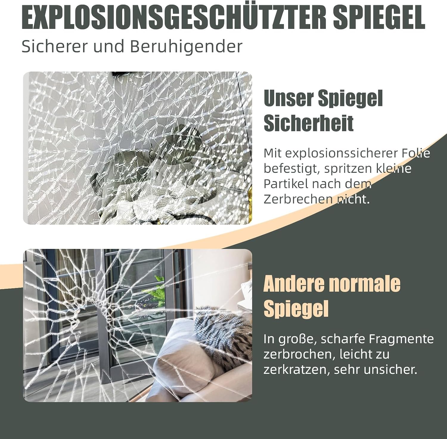 Thumbnail 6 de AUFHELLEN Ganzkörperspiegel 140x50 cm mit schwarzem Metallrahmen – Standspiegel & Wandspiegel