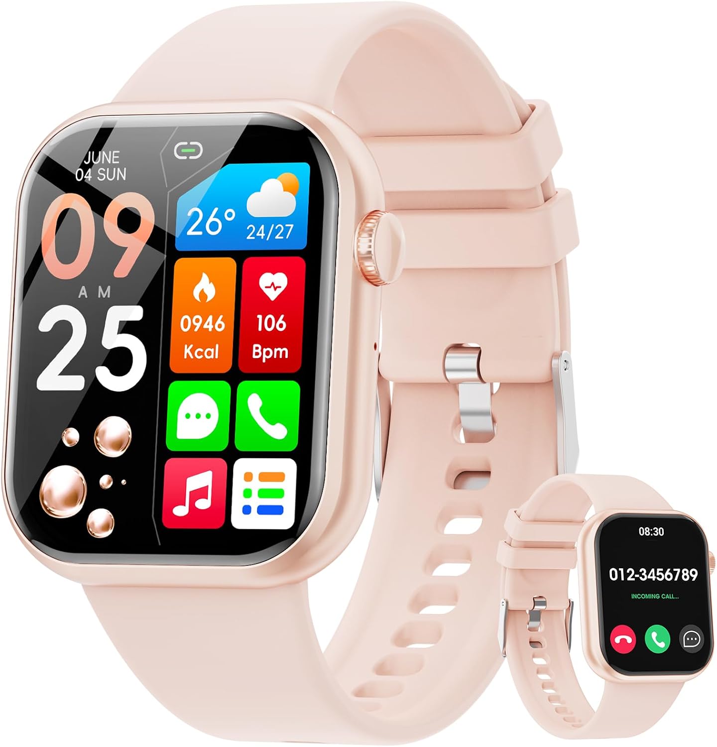 Hwagol 2023 Smartwatch Uomo Donna – Schermo 1,85'', Chiamata Bluetooth e Contapassi