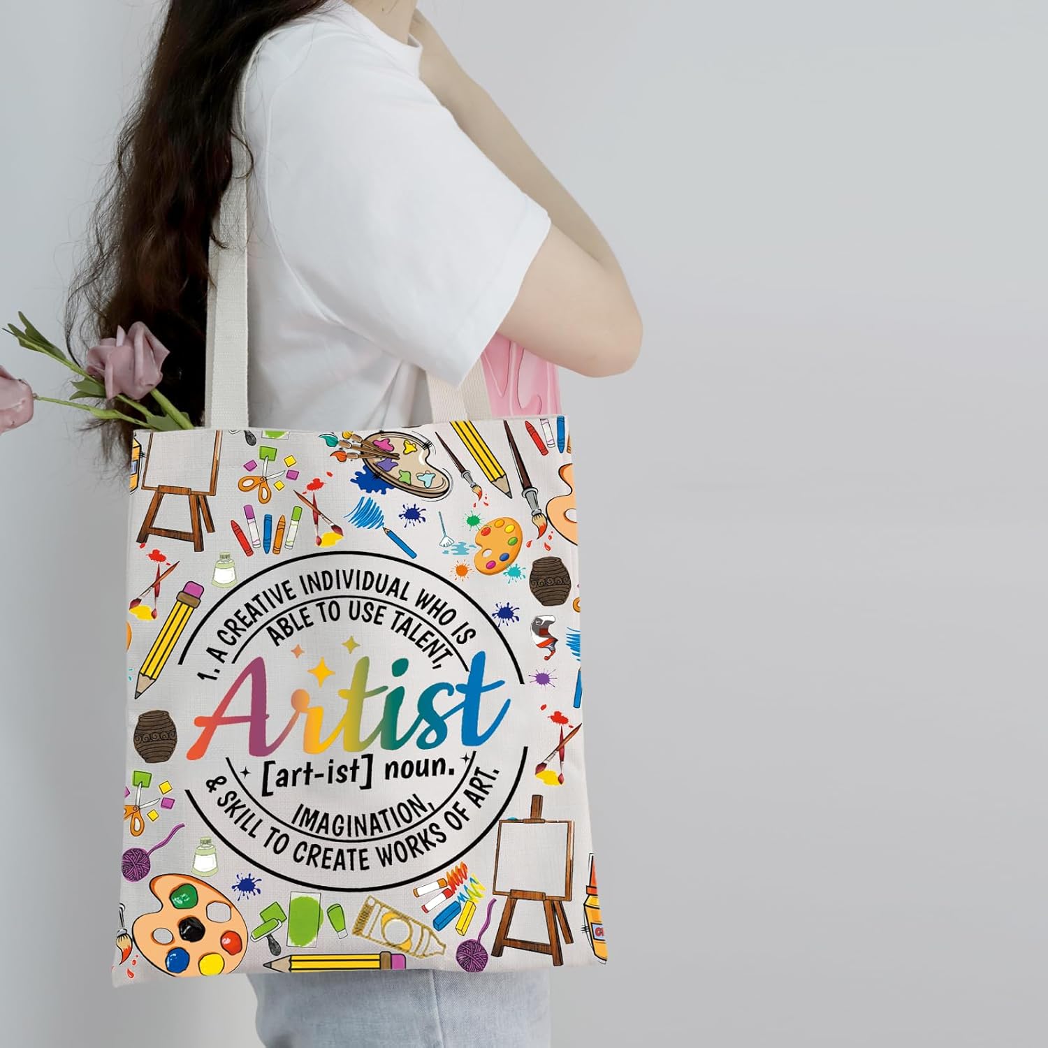 Thumbnail 1 de PXTIDY Artist Definition Tote Bag: A Practical Gift for Art Lovers