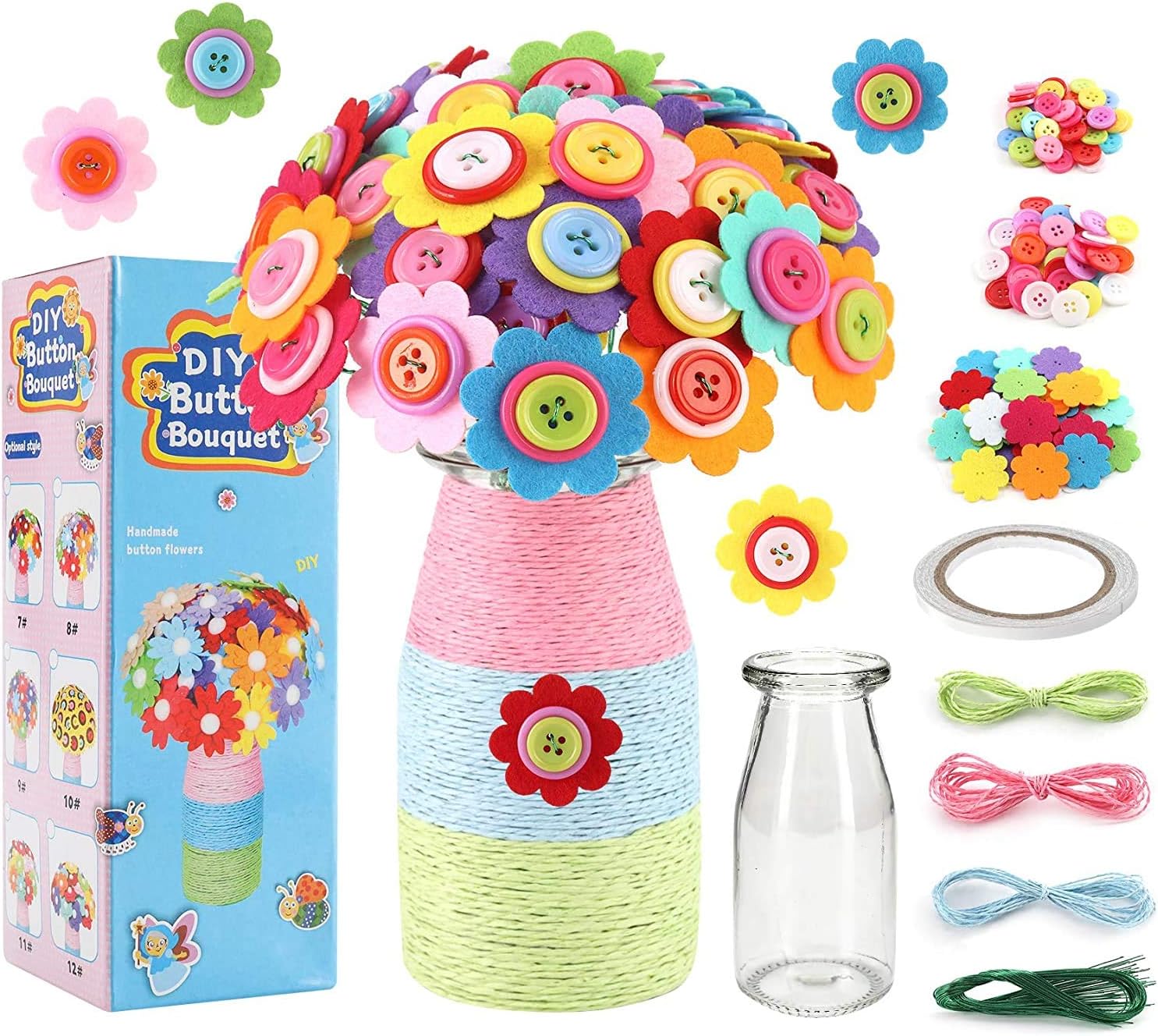 Detalle de Afufu Bastelset Blumen DIY 4–9+ Jahre