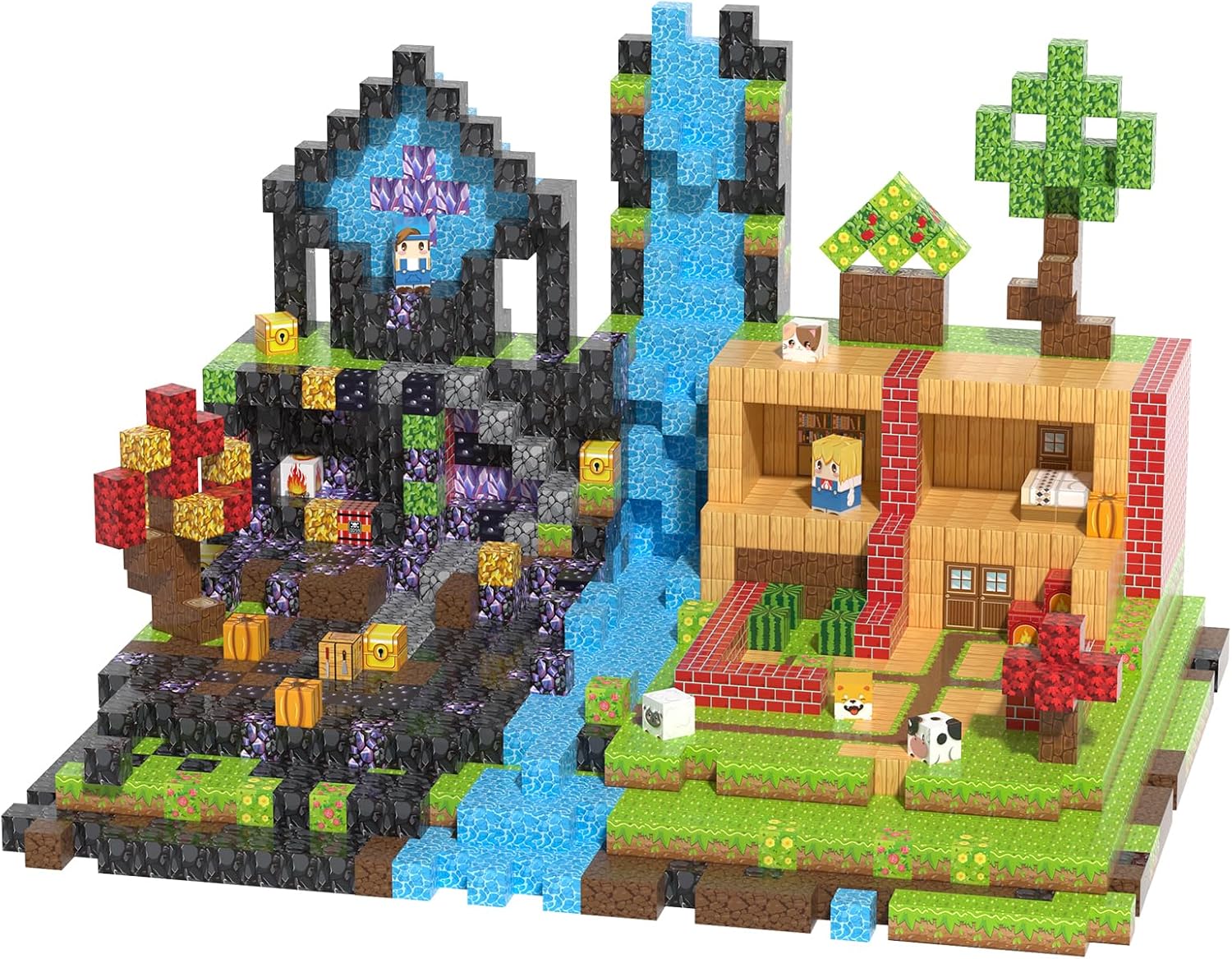 Detalle de Fitrobust 500PCS Magnetic Blocks: A Sturdy, Open-Ended STEM Building Set for Kids 3+