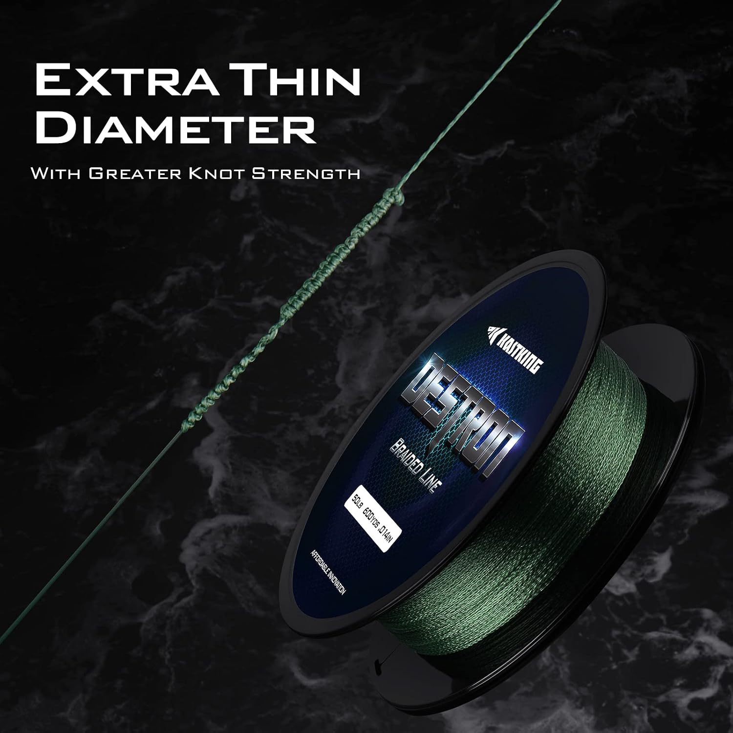 Thumbnail 5 de KastKing Destron Braided Fishing Line, 6-Pound, 150 Yards, Grass Green