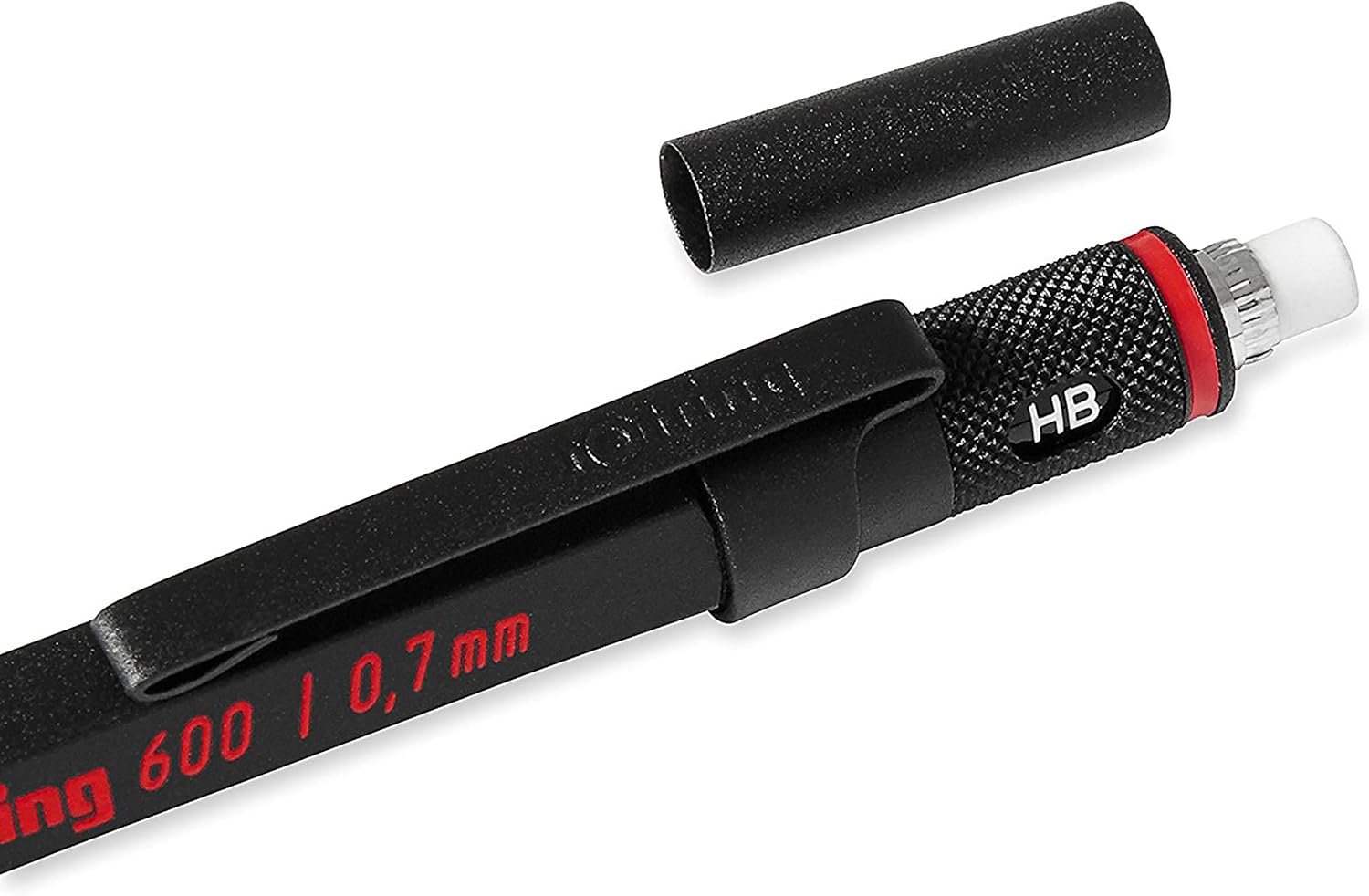 Thumbnail 2 de rOtring 600 Mechanical Pencil 0.7 mm – Black All-Metal Body