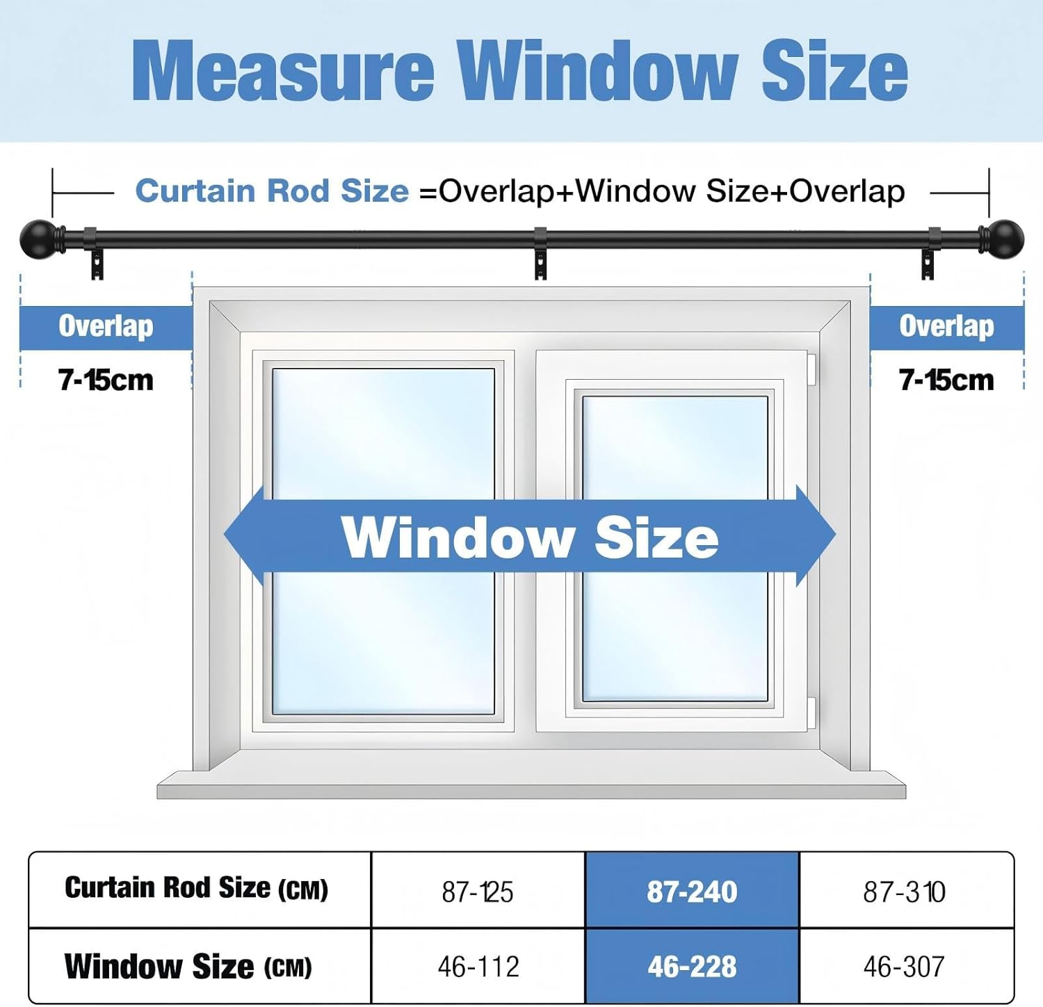 Thumbnail 2 de PeSenp Curtain Pole 87-240cm