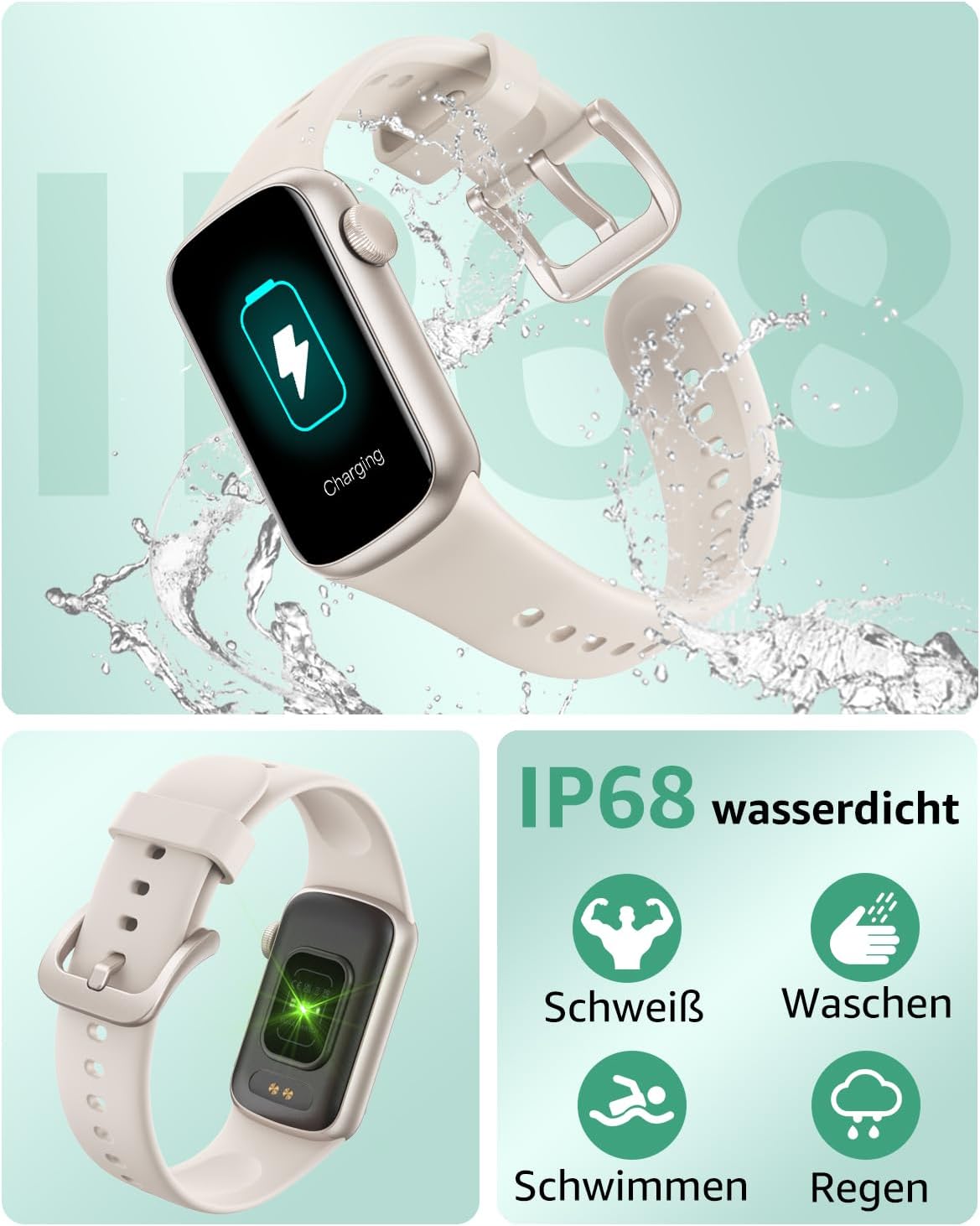 Thumbnail 5 de BUTFORFIT Fitness Tracker – 1,47 Zoll HD-Display, IP68, Schlafmonitor und 130+ Modi