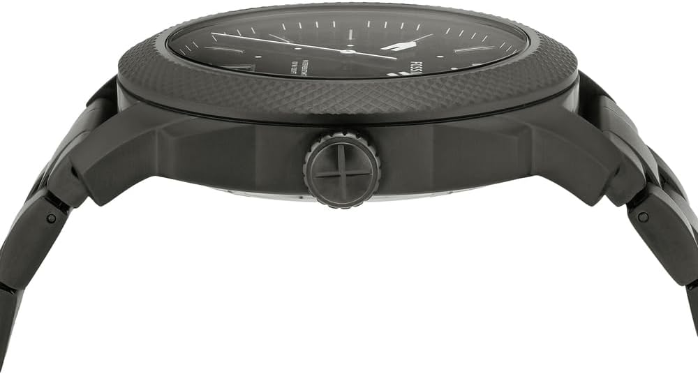 Detalle de Fossil Machine Herrenarmbanduhr: 3-Zeiger-Quarz mit Datumsanzeige, 100 m wasserdicht