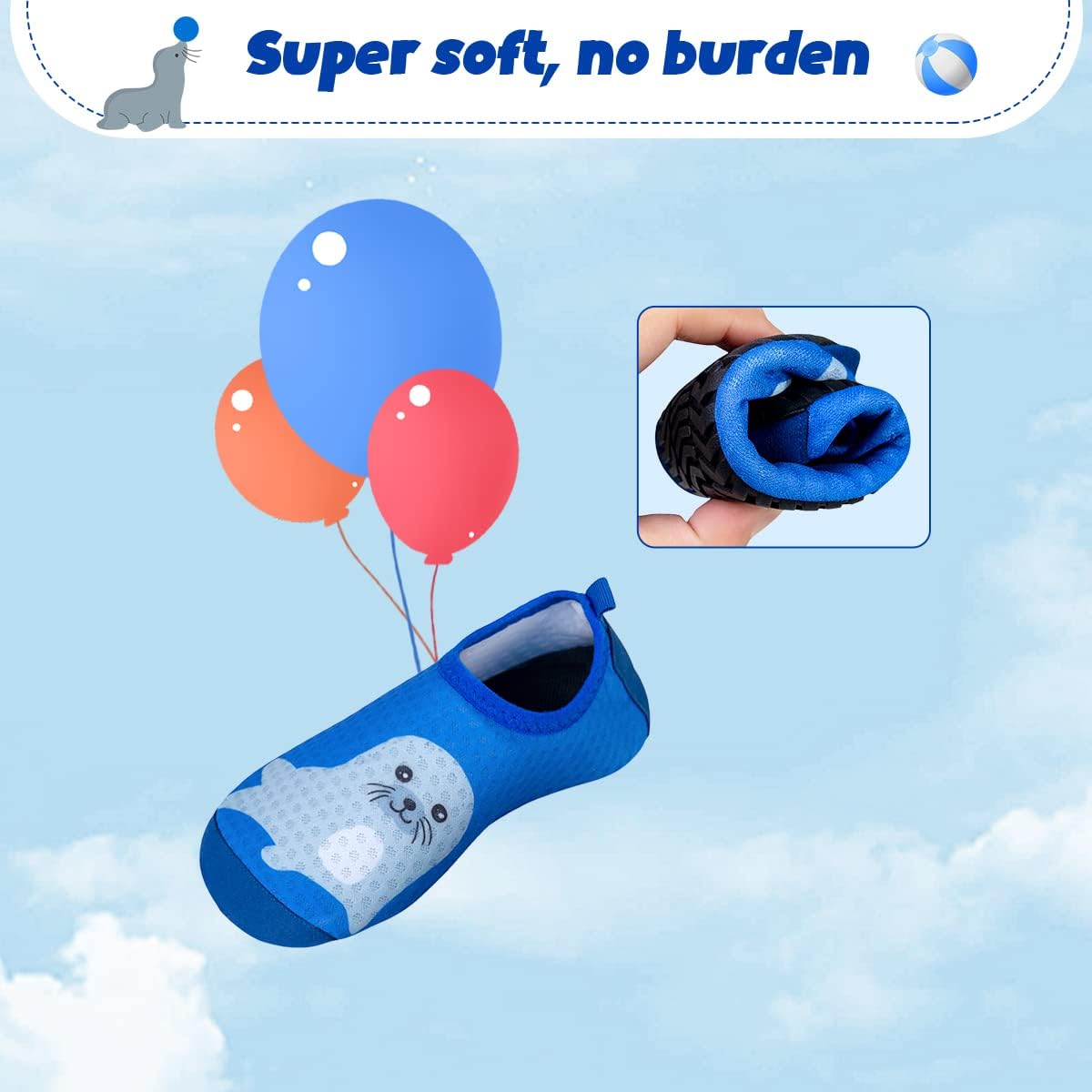 Thumbnail 2 de WateLves Kinder Wasserschuhe Little Seal Blue
