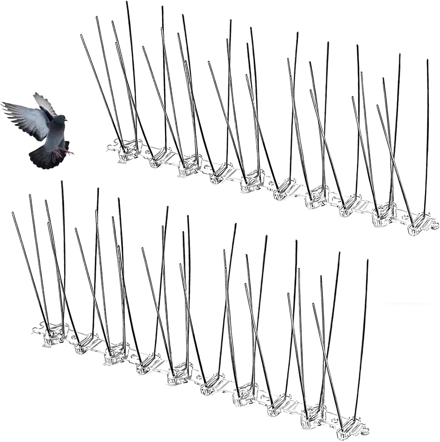 Thumbnail 6 de 12Pcs Bird Spikes: Humane Pigeon Spikes Kit Cover 3M for Gardens, Balconies and Roofs