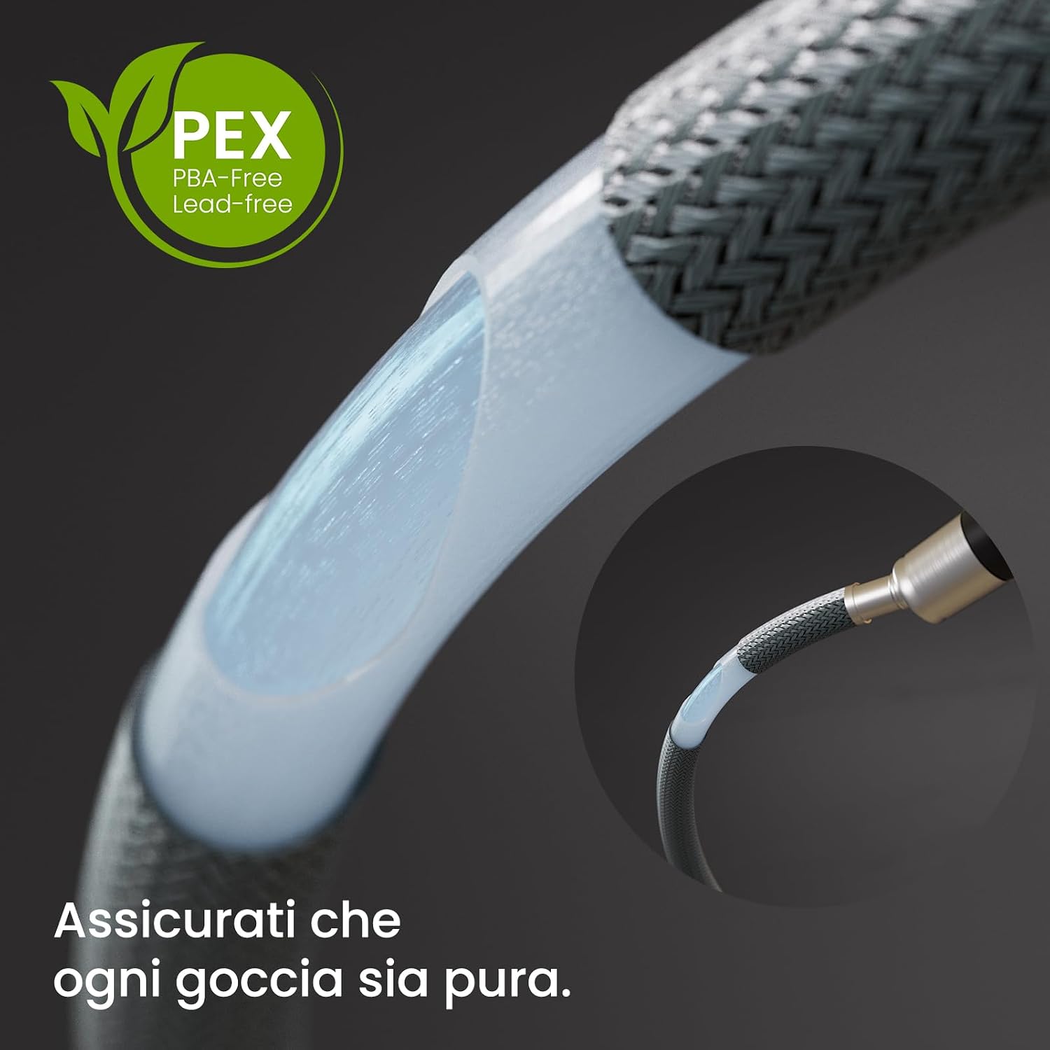 Thumbnail 6 de CECIPA Rubinetto Lavello Cucina con Doccetta Estraibile e Bocca 360° in Acciaio Inox Spazzolato