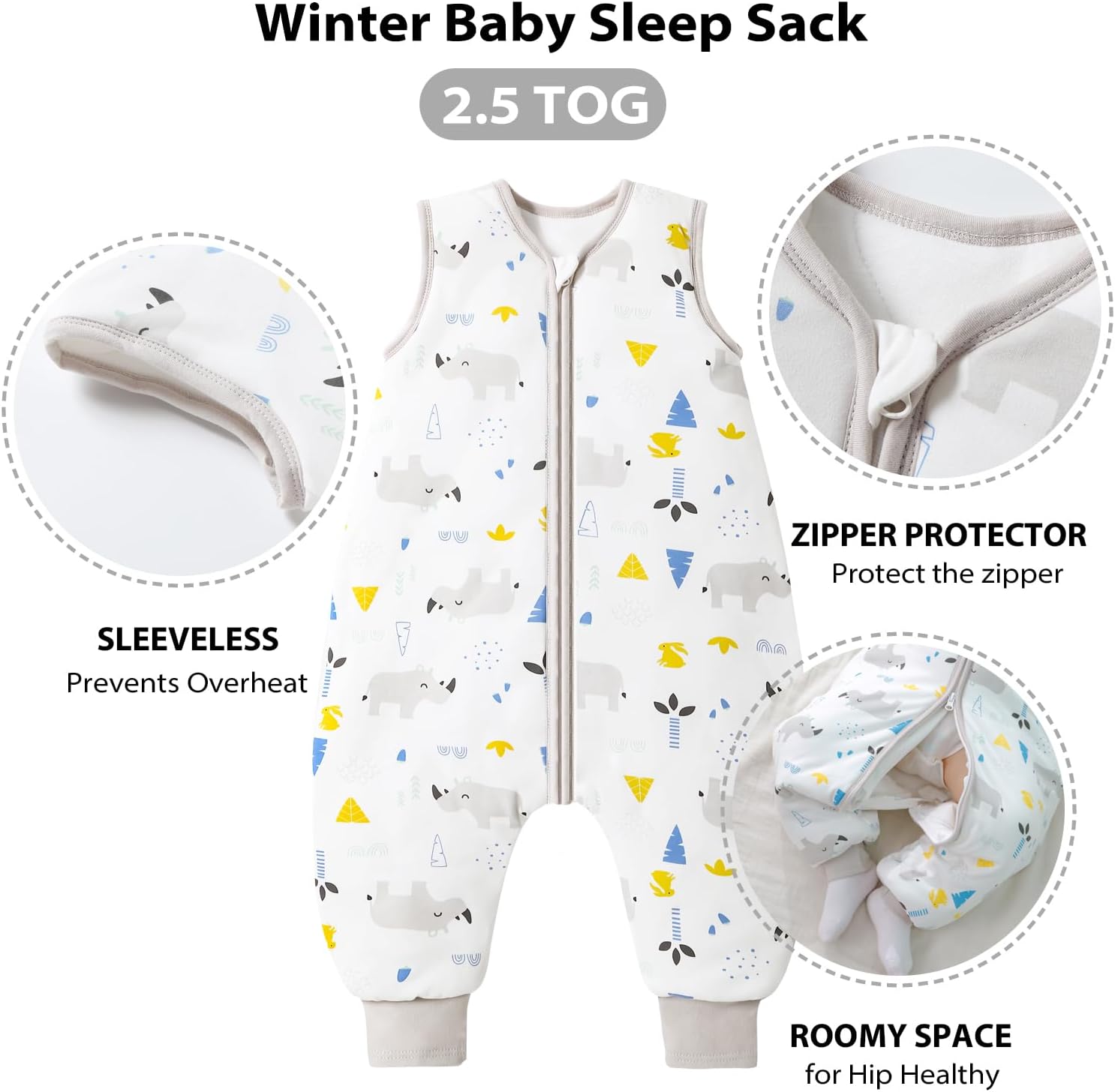 Detalle 2 de Mosebears Baby Sleeping Bag 2.5 tog for kids
